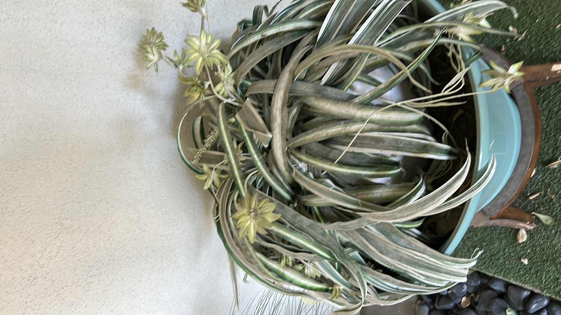 Photo 1 of FAUX PLANT ON WOOD STAND H 24"