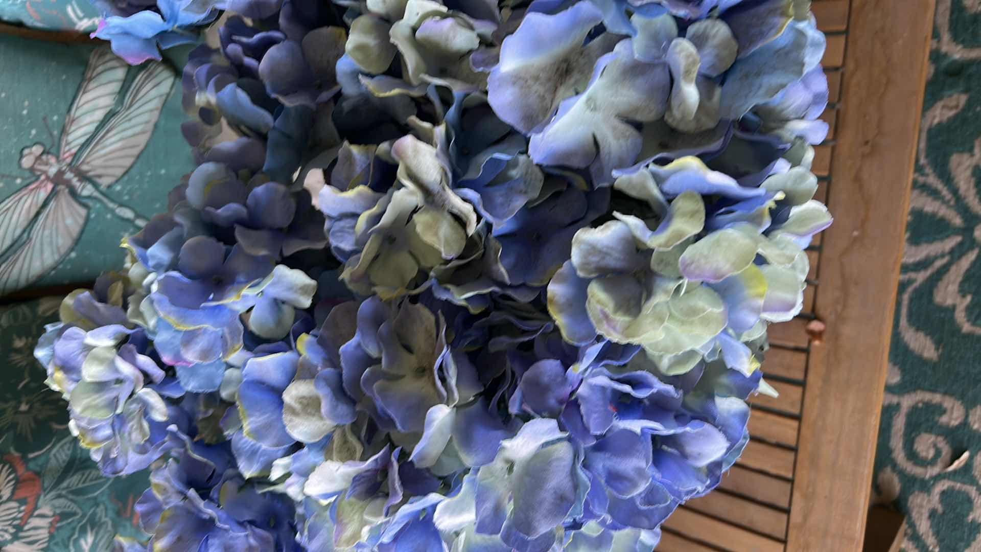 Photo 1 of WIRE BASKET W FAUX FLOWERS 12" X 12"