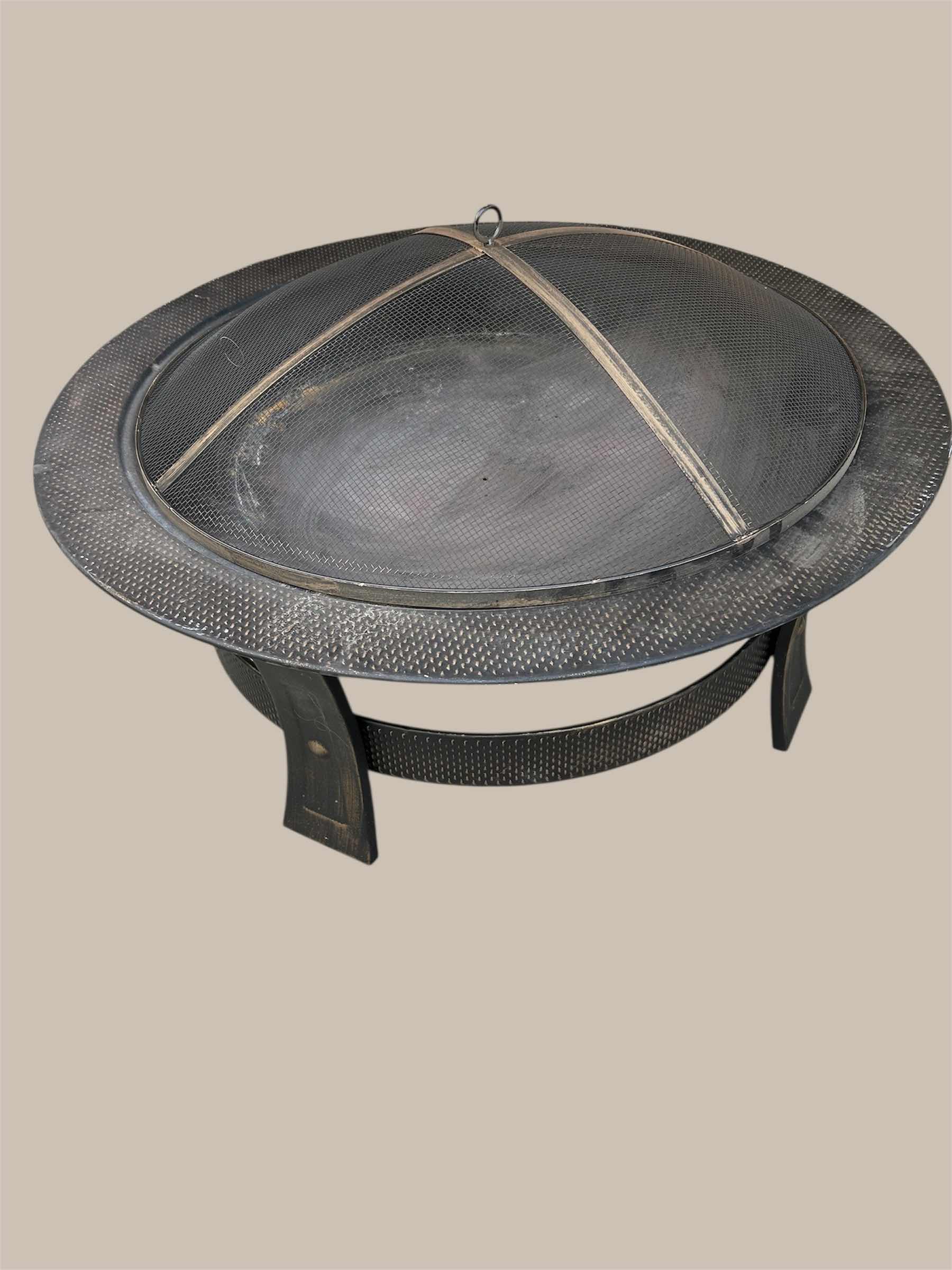 Photo 1 of METAL PORTABLE FIRE PIT W MESH COVER