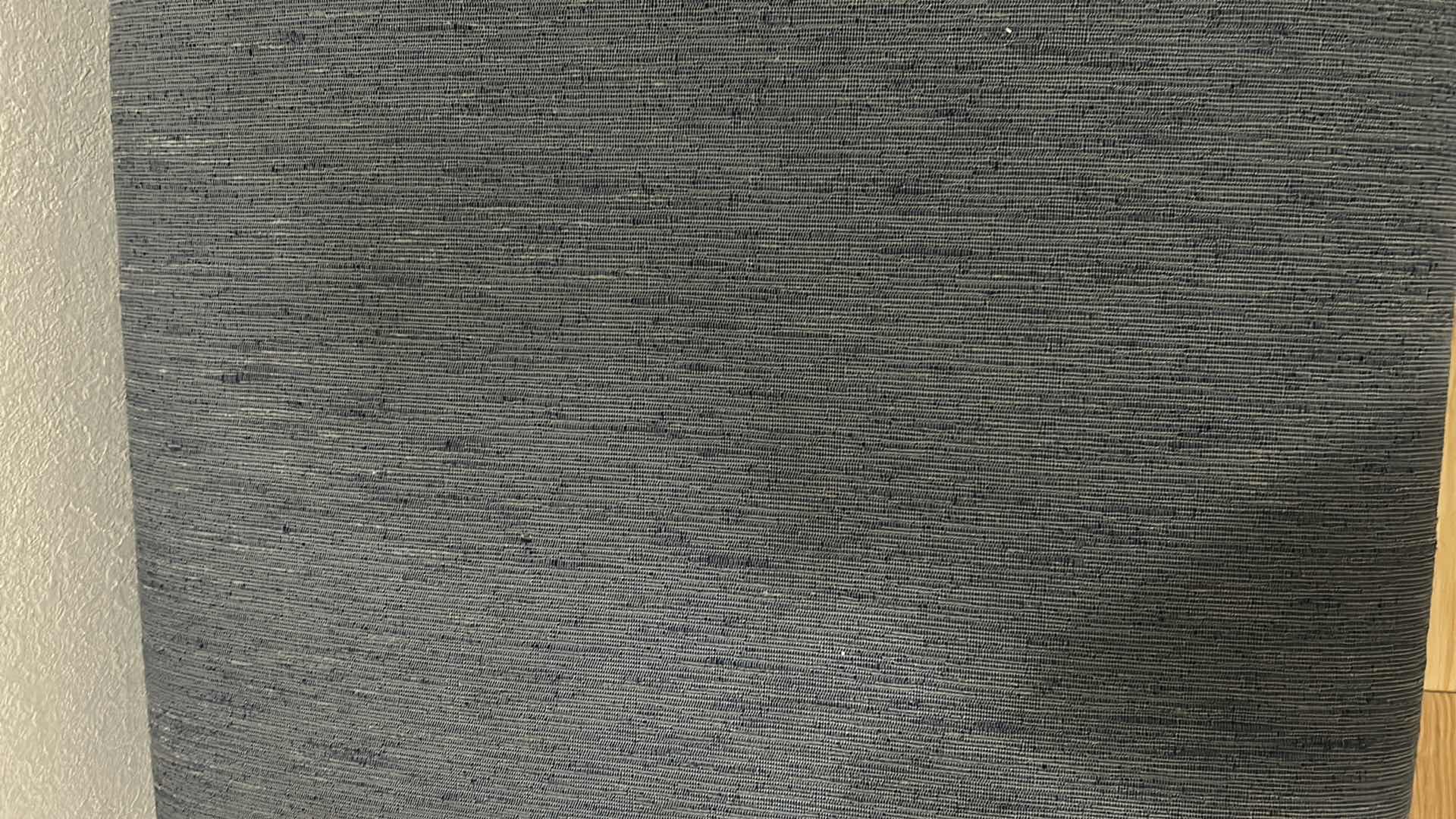 Photo 1 of BLUE FABRIC OTTOMAN 26" X 24" H 18"