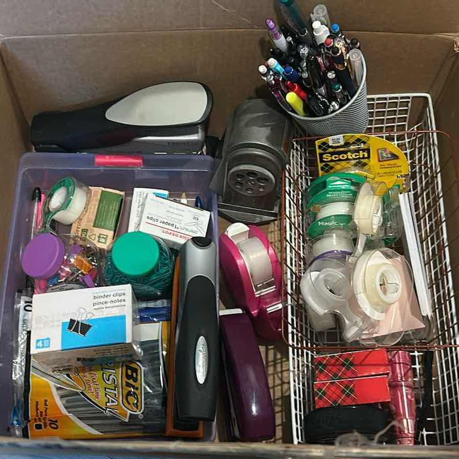 Photo 1 of CONTENTS OF BOX OFFICE SUPPLIES