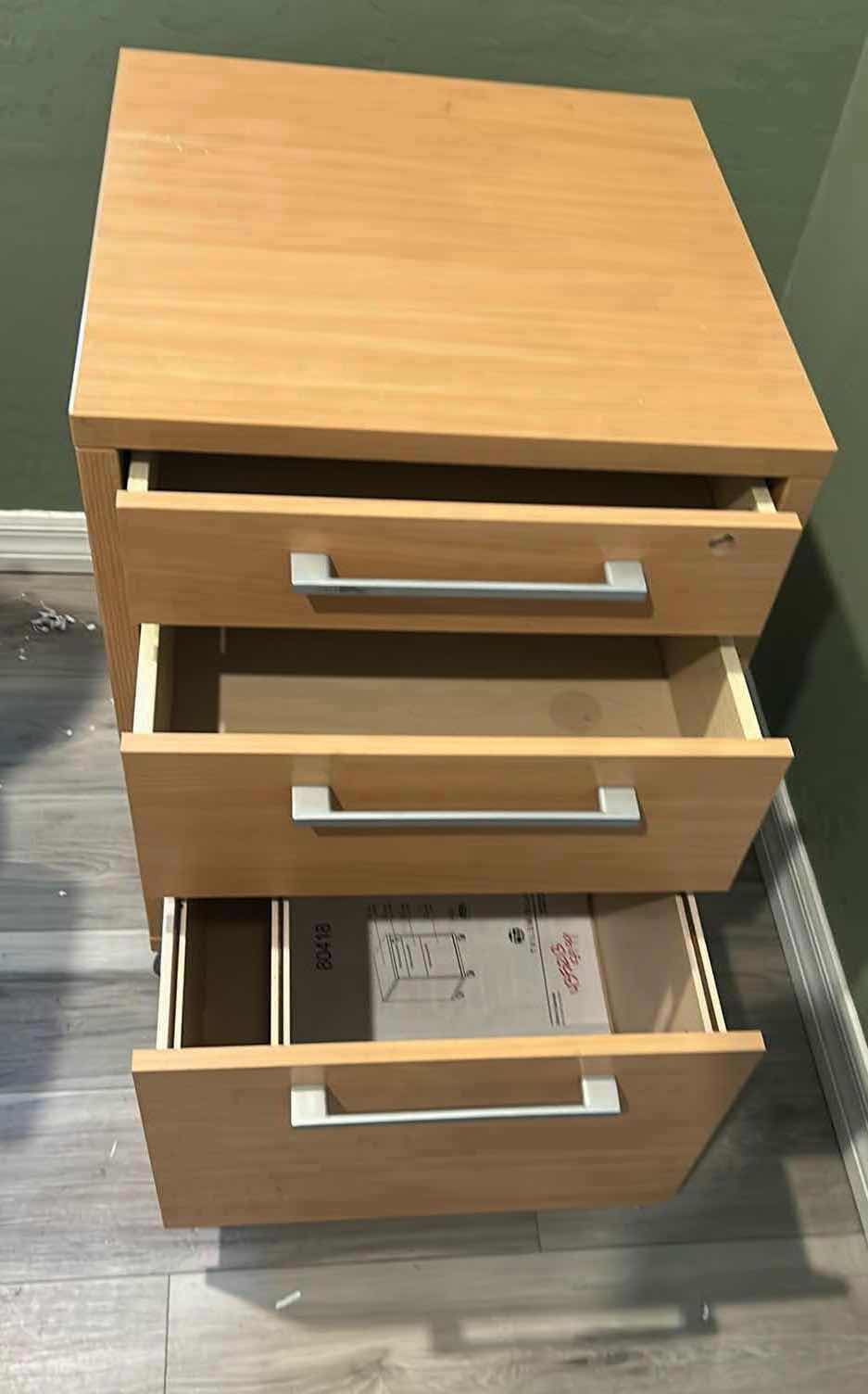 Photo 1 of MOBILE 3 DRAWER FILING CABINET 19" X 19" H 27"