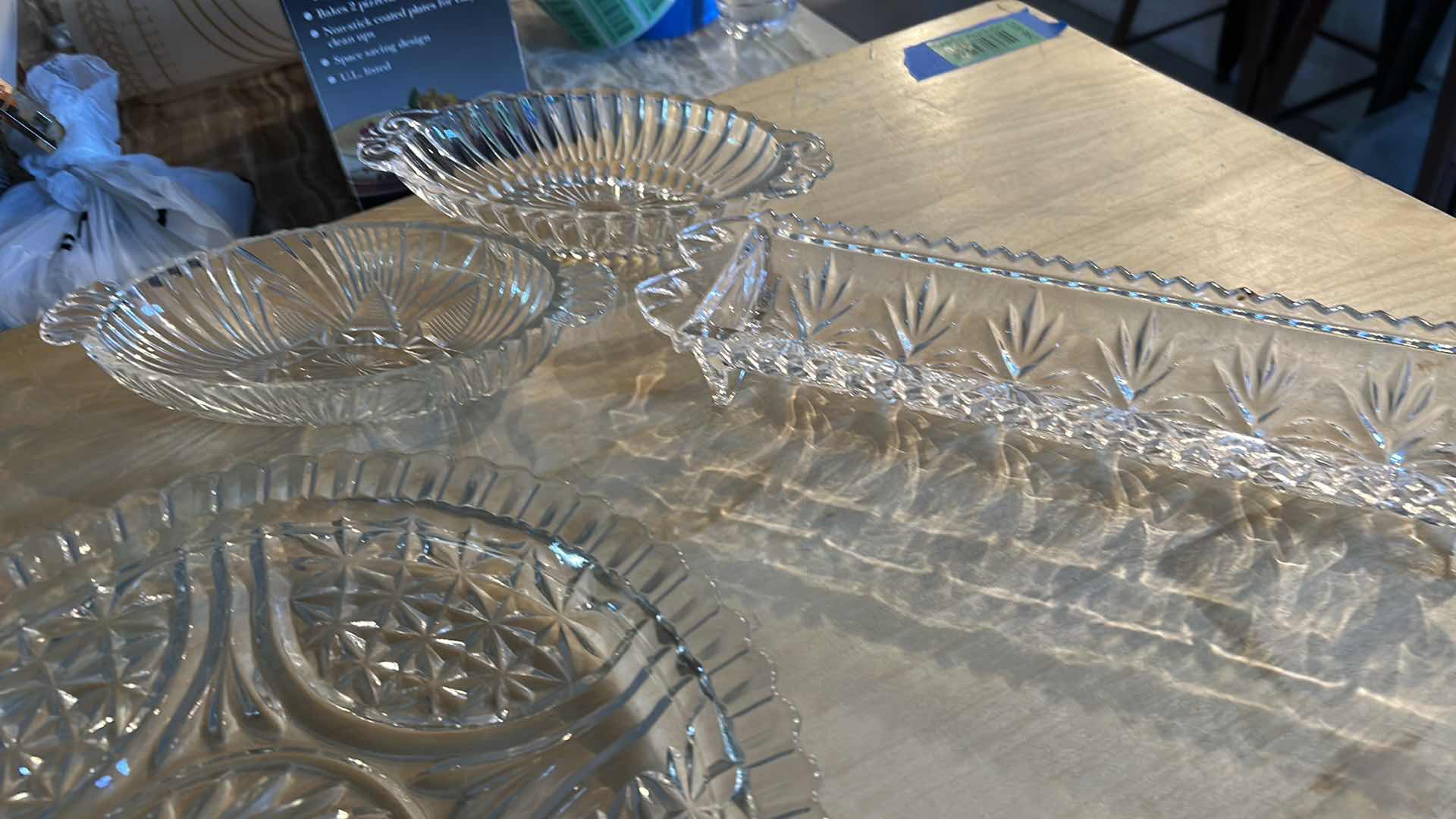 Photo 1 of 6- DECORATIVE GLASS SERVING DISHES