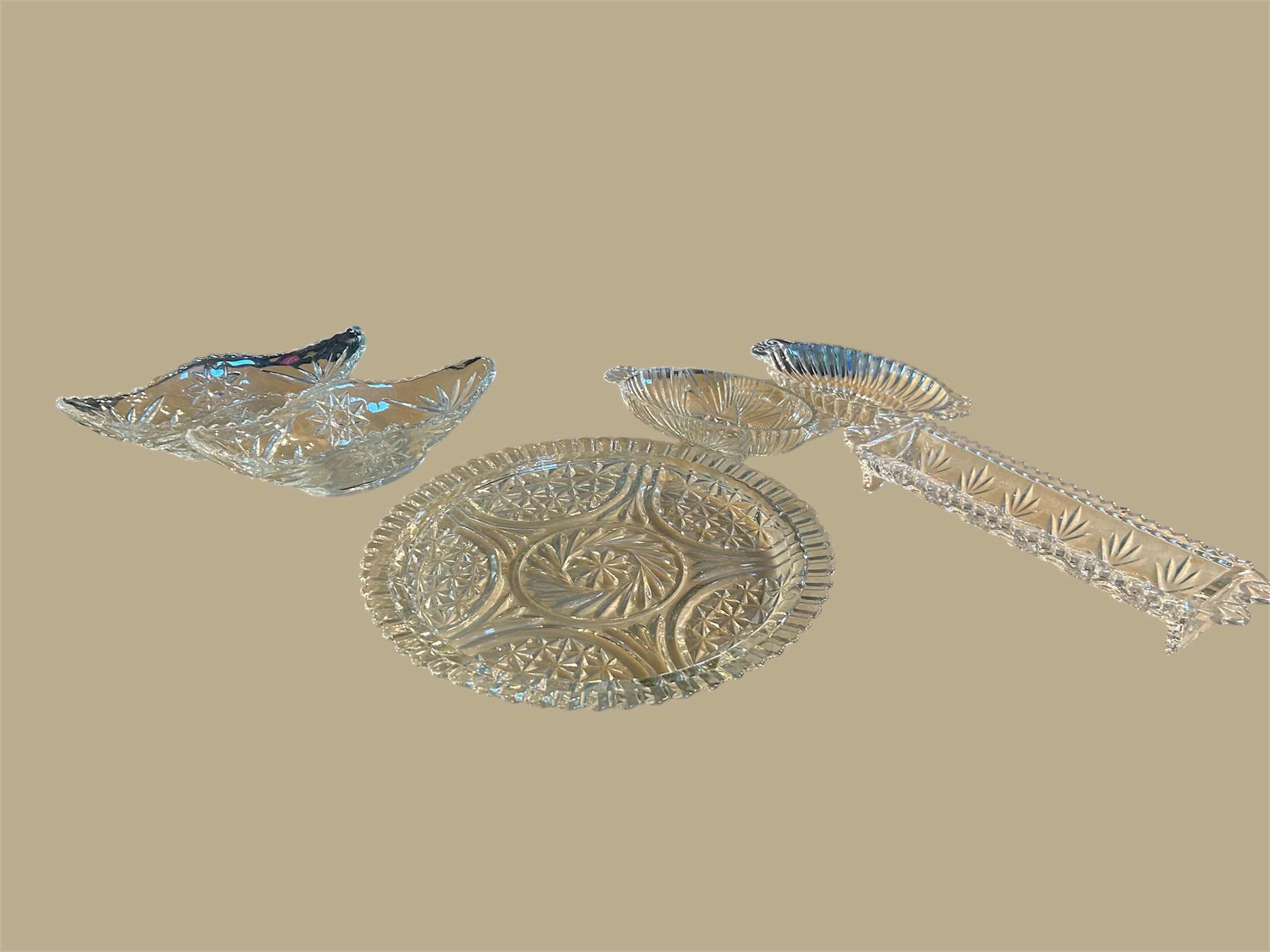 Photo 1 of 6- DECORATIVE GLASS SERVING DISHES