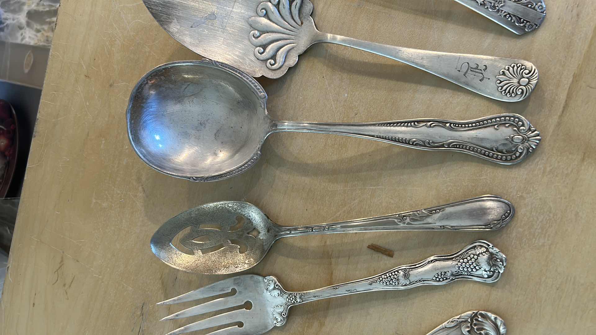 Photo 1 of 10- SILVER-PLATED SERVING UTENSILS