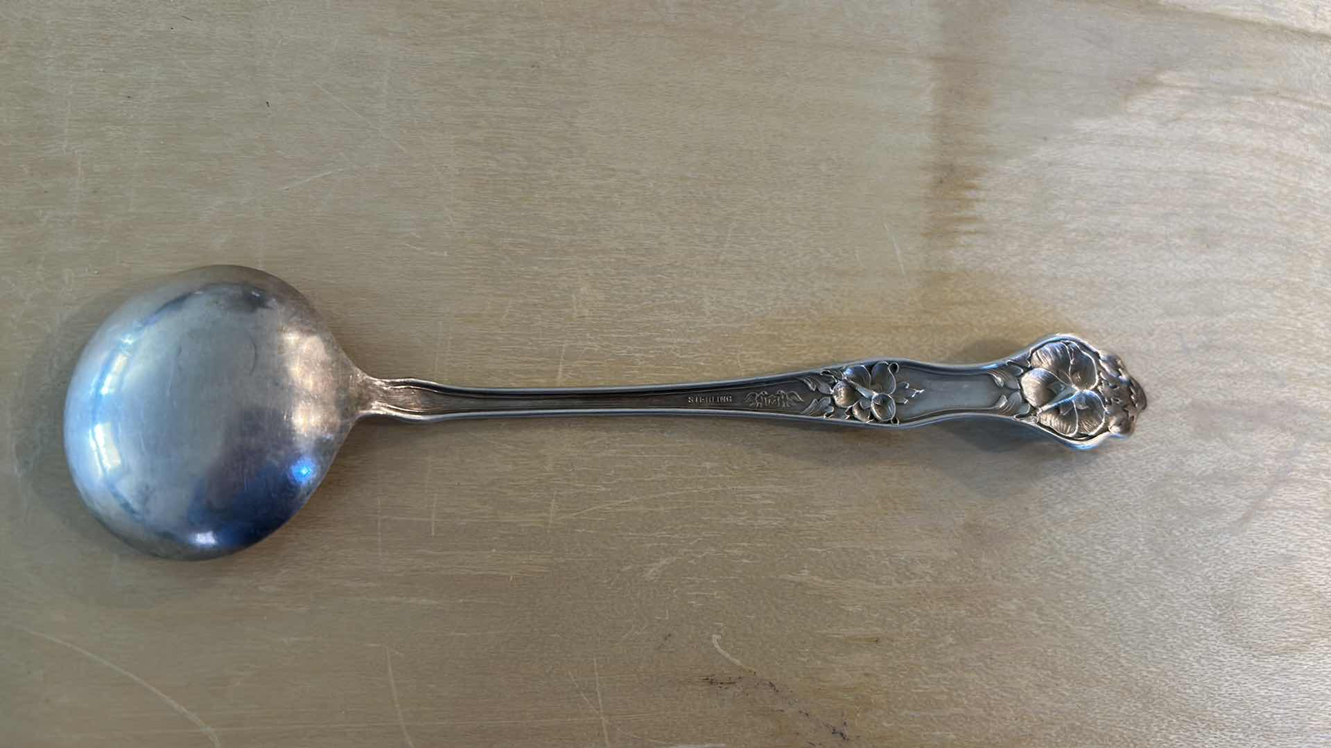 Photo 1 of 6-STERLING SILVER SALT SPOONS