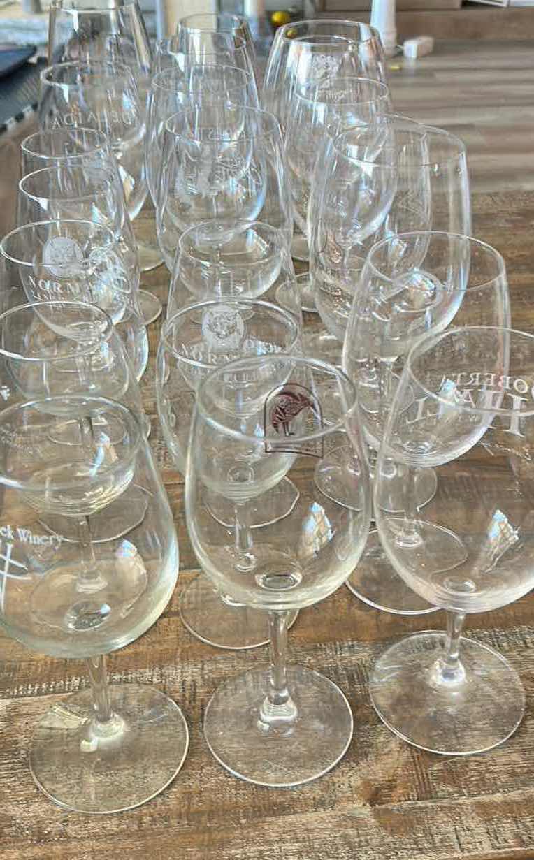 Photo 1 of 21 -ASSORTED STEMWARE