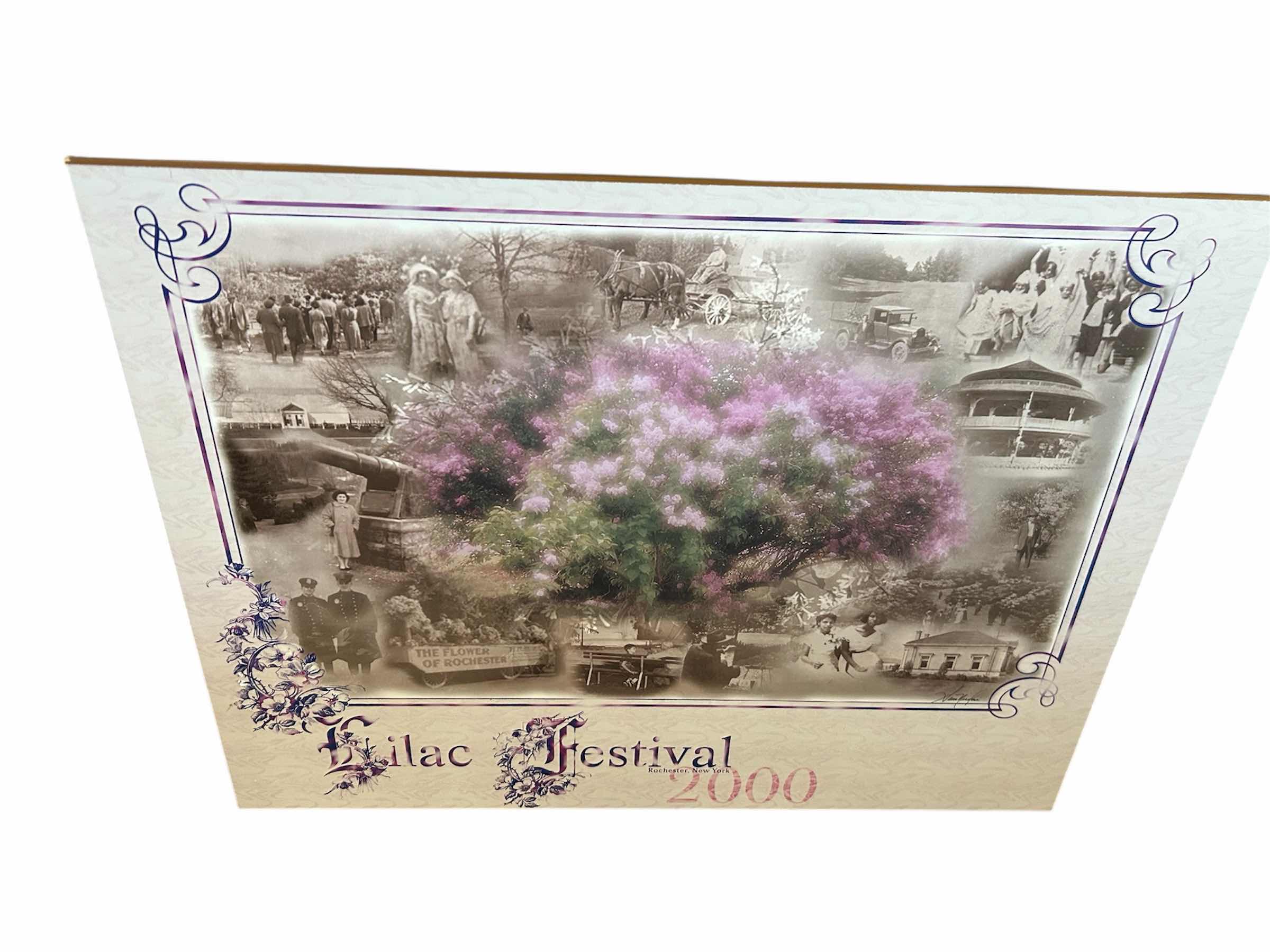 Photo 1 of COMMEMORATIVE LILAC FESTIVAL 2000 WOOD ART 27" X 21"