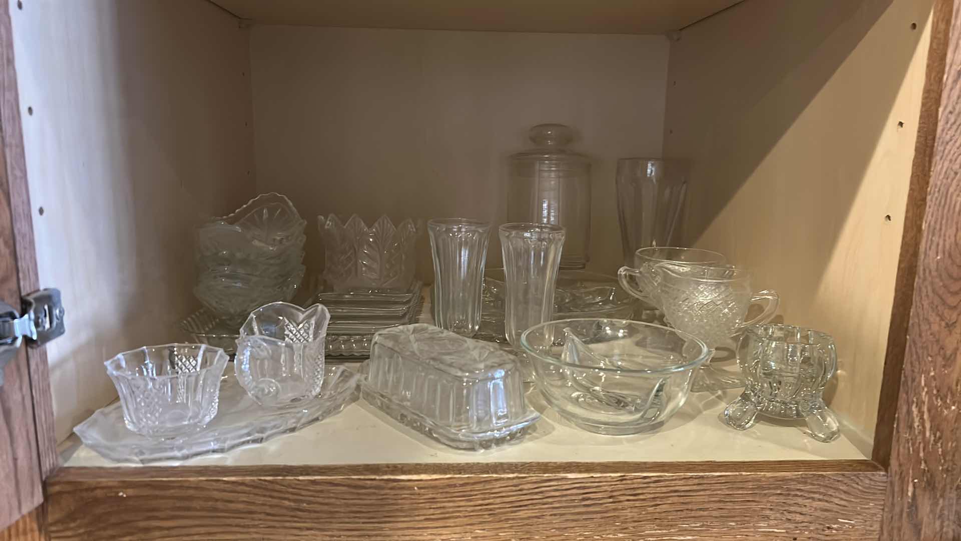 Photo 1 of CONTENTS OF SHELF ASSORTED DECORATIVE GLASS SERVICE