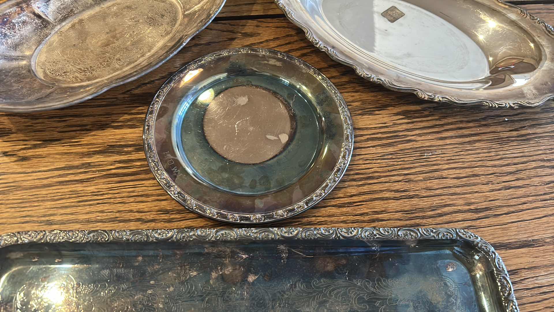 Photo 1 of 4- SILVER PLATED SERVING DISHES