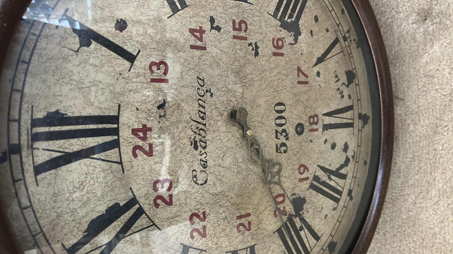 Photo 1 of CASABLANCA MODEL 5300 ROUND WALL CLOCK 24"