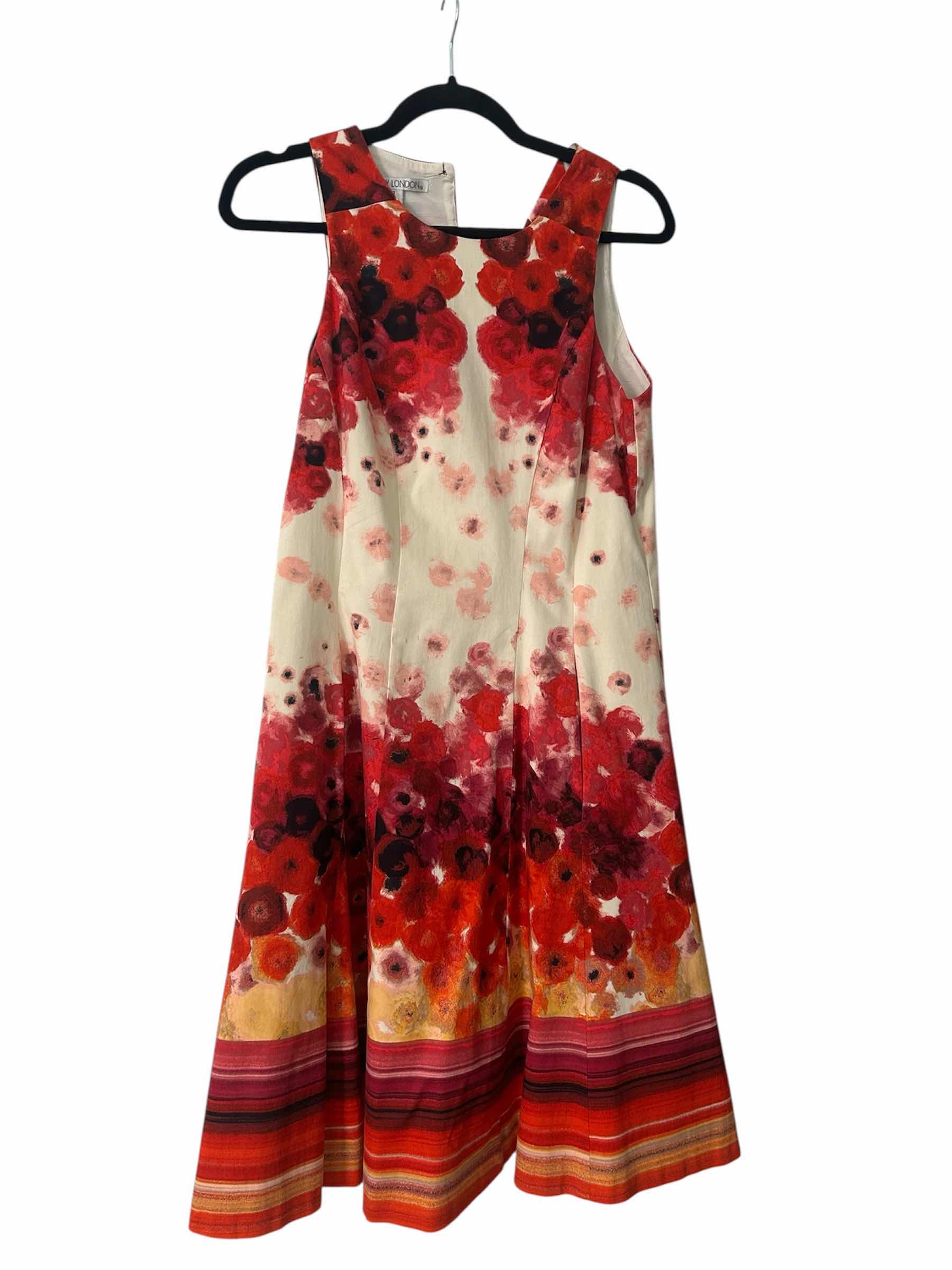 Photo 1 of MAGGY LONDON POPPY PRINT SLEEVELESS MIDI DRESS SZ 8