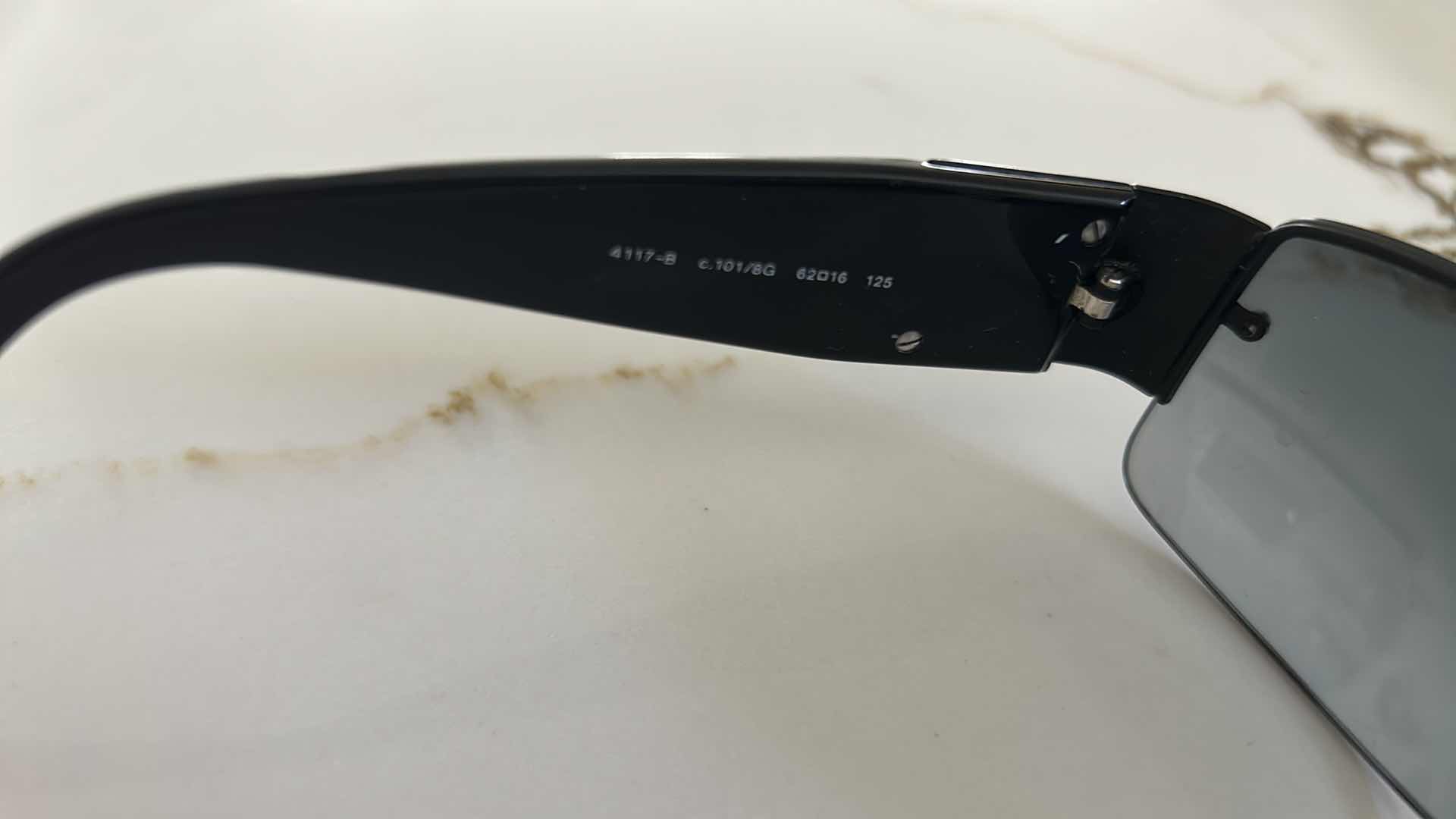 Photo 1 of CHANEL BLACK RIMLESS FRAME W GREY LENSES RHINESTONE CC LOGO ON TEMPLES W CASE