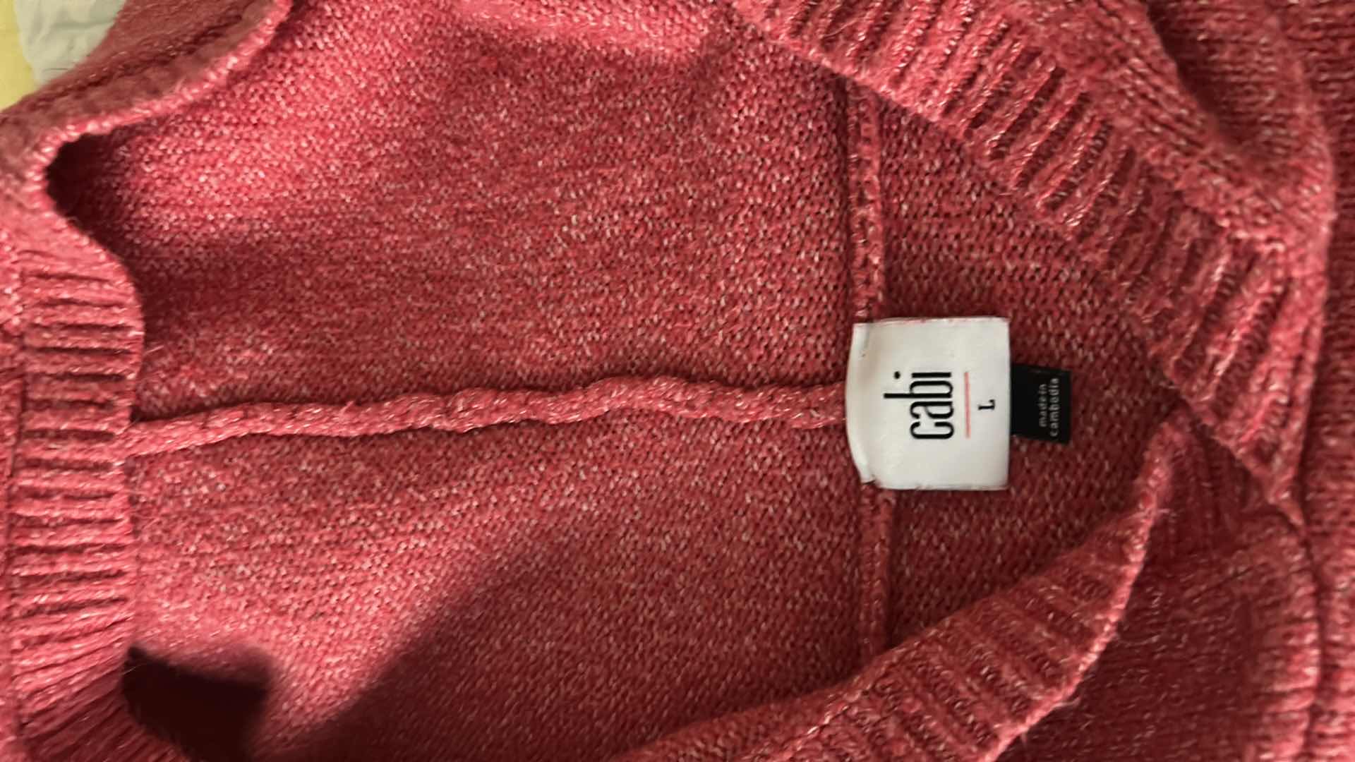 Photo 1 of CABI SIDEKICK HOODIE PINK FROST FEATURES FUZZY KNIT TEXTURE KANGAROO POCKET SZ L