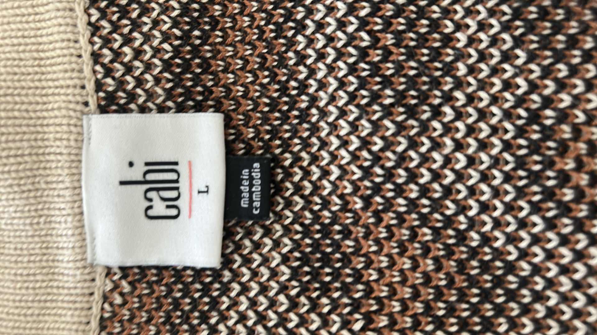 Photo 1 of CABI NINE LIVES CARDIGAN LEOPARD PRINT BUTTON FRONT SIZE L