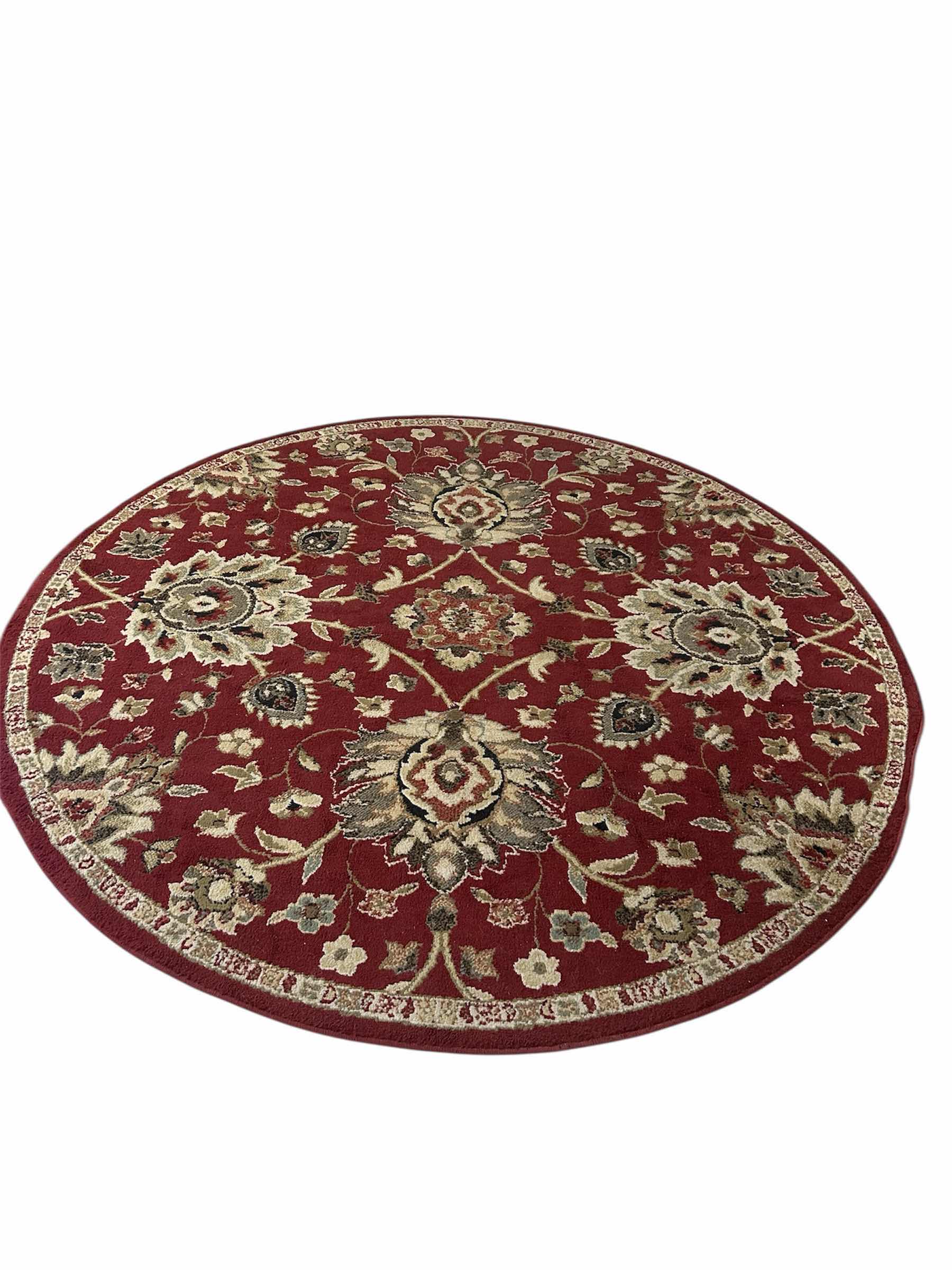 Photo 1 of ORIENTAL WEAVERS RED IVORY POLYPROPYLENE RUG 6FT X 6FT ROUND