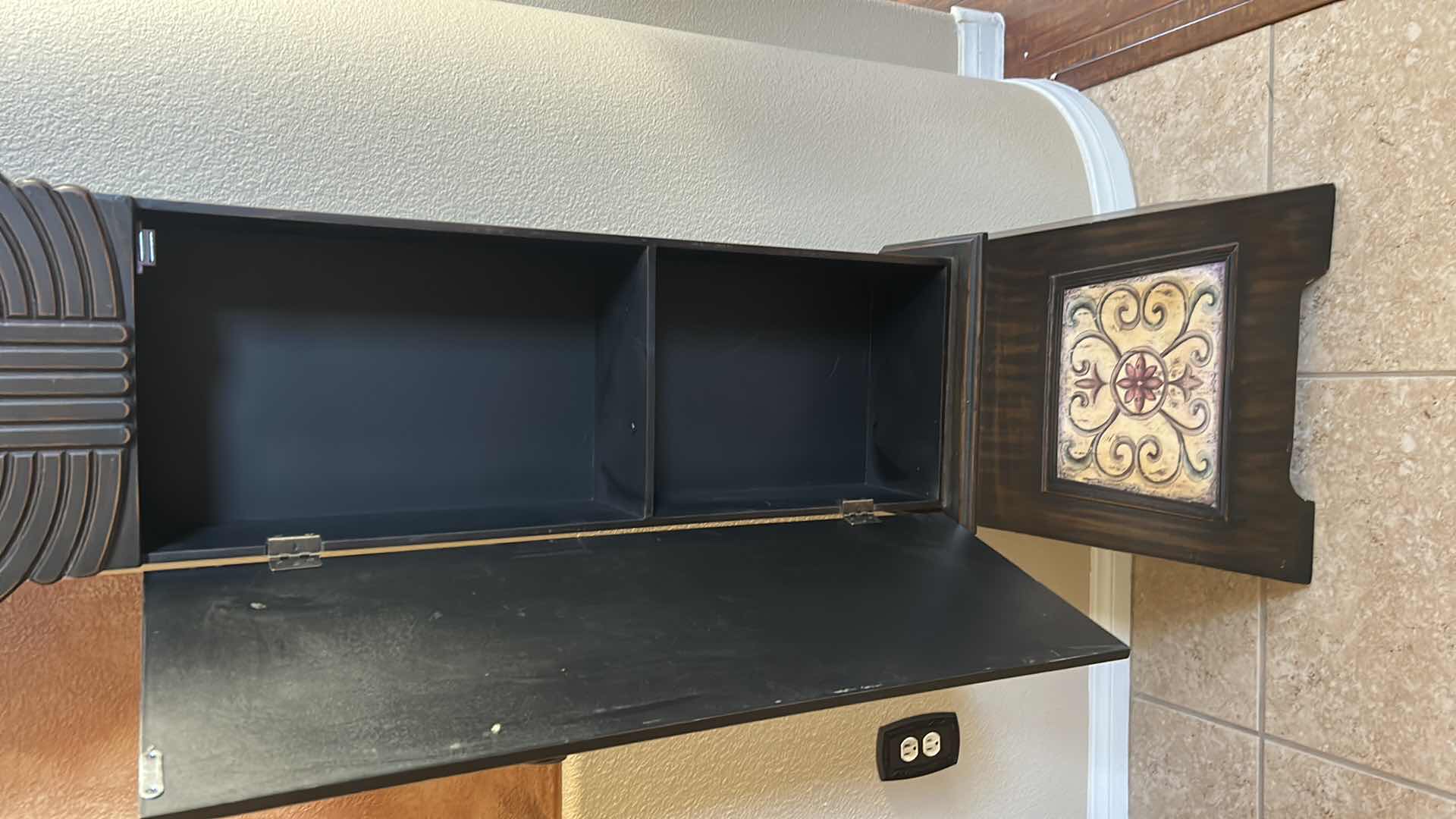 Photo 1 of DOLL HOUSE STYLE FLOOR CLOCK W DECORATIVE PANELS H 80"