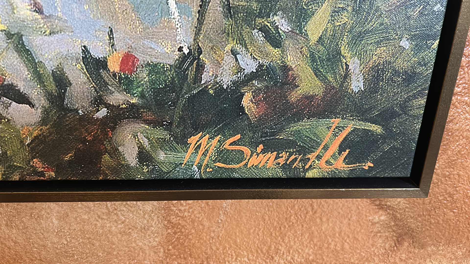 Photo 1 of FRAMED PRINT "ITALIAN HARBOR " BY MARILYN SIMANDLE 61" X 45"