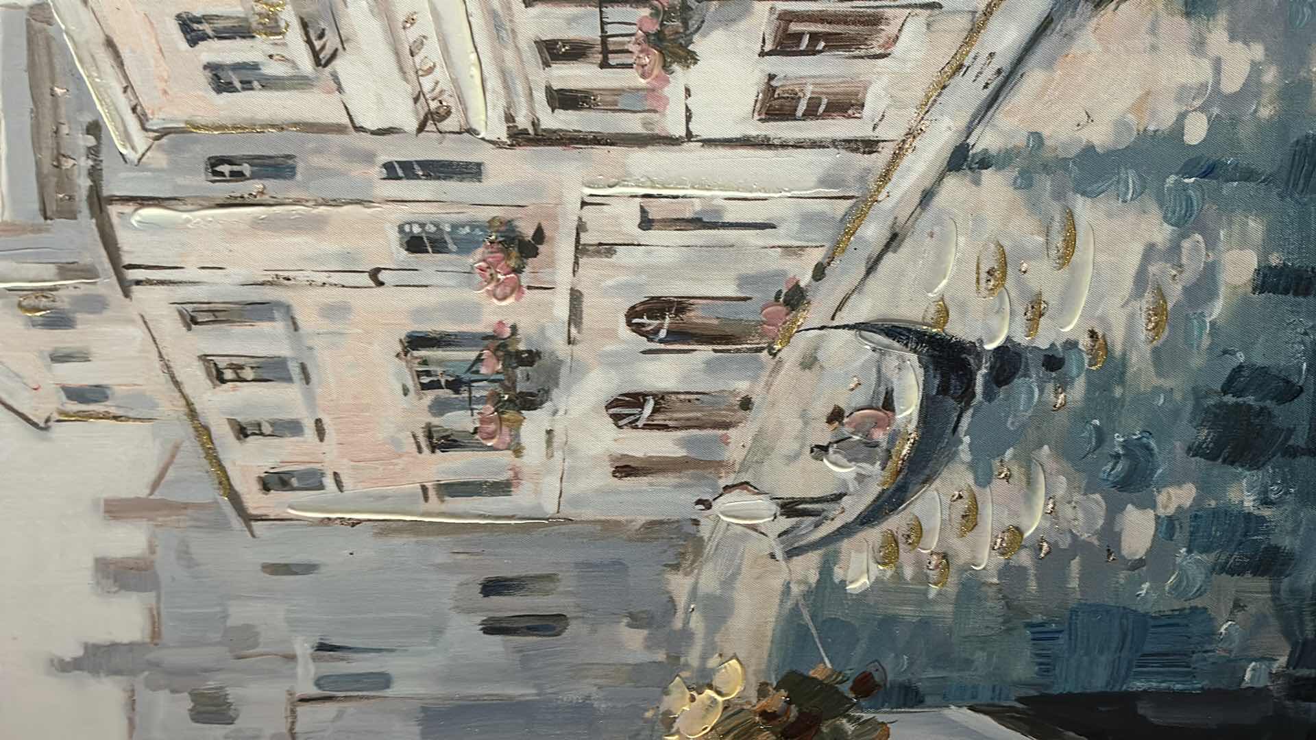 Photo 1 of VENETIAN CANAL SCENE OIL PAINTING FEATURING A GONDOLA IN
WOODEN FRAME 24" X 35"