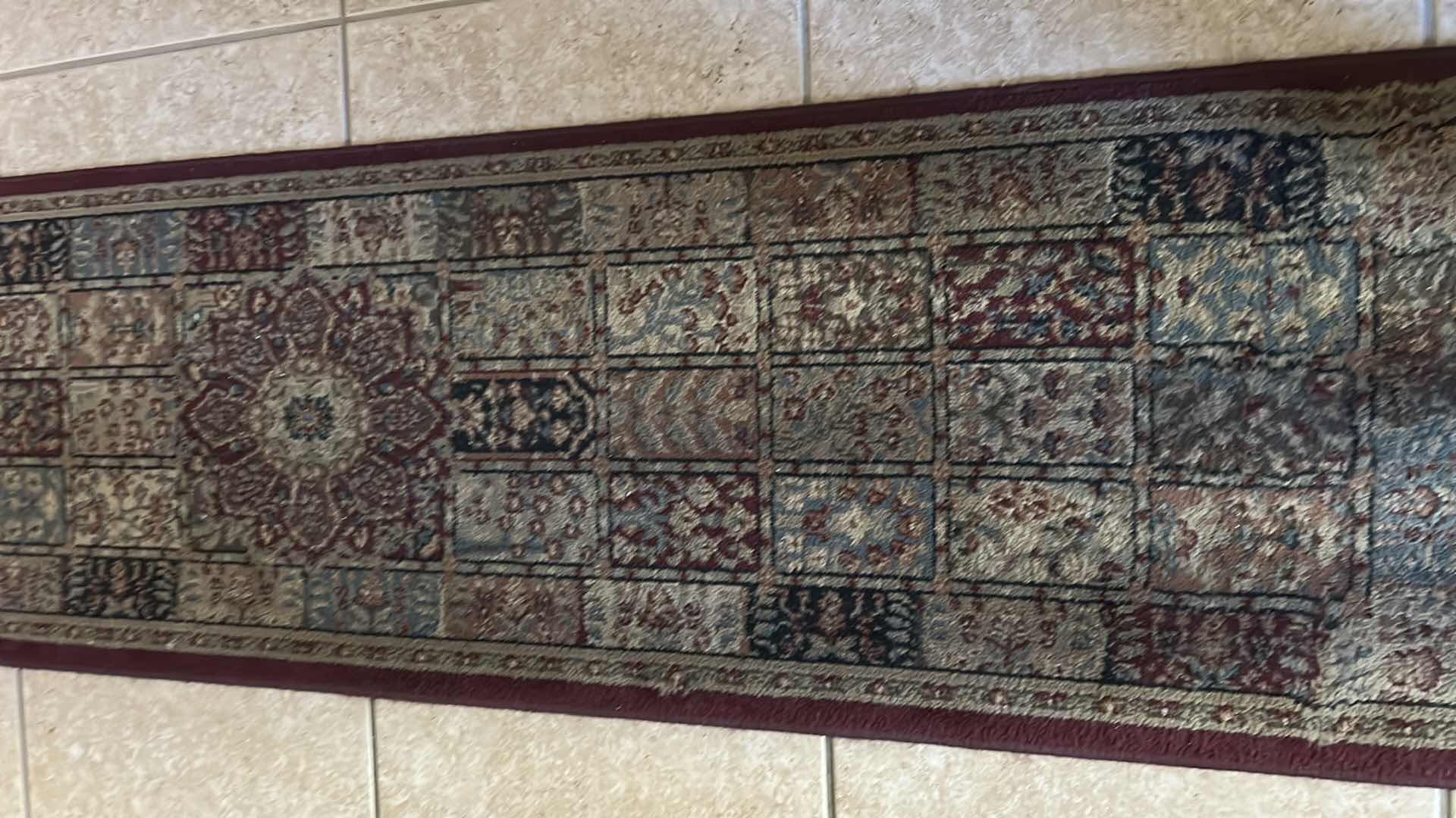 Photo 1 of RUNNER RUG W PERSIAN INSPIRED PATCHWORK DESIGN 90"X 22"