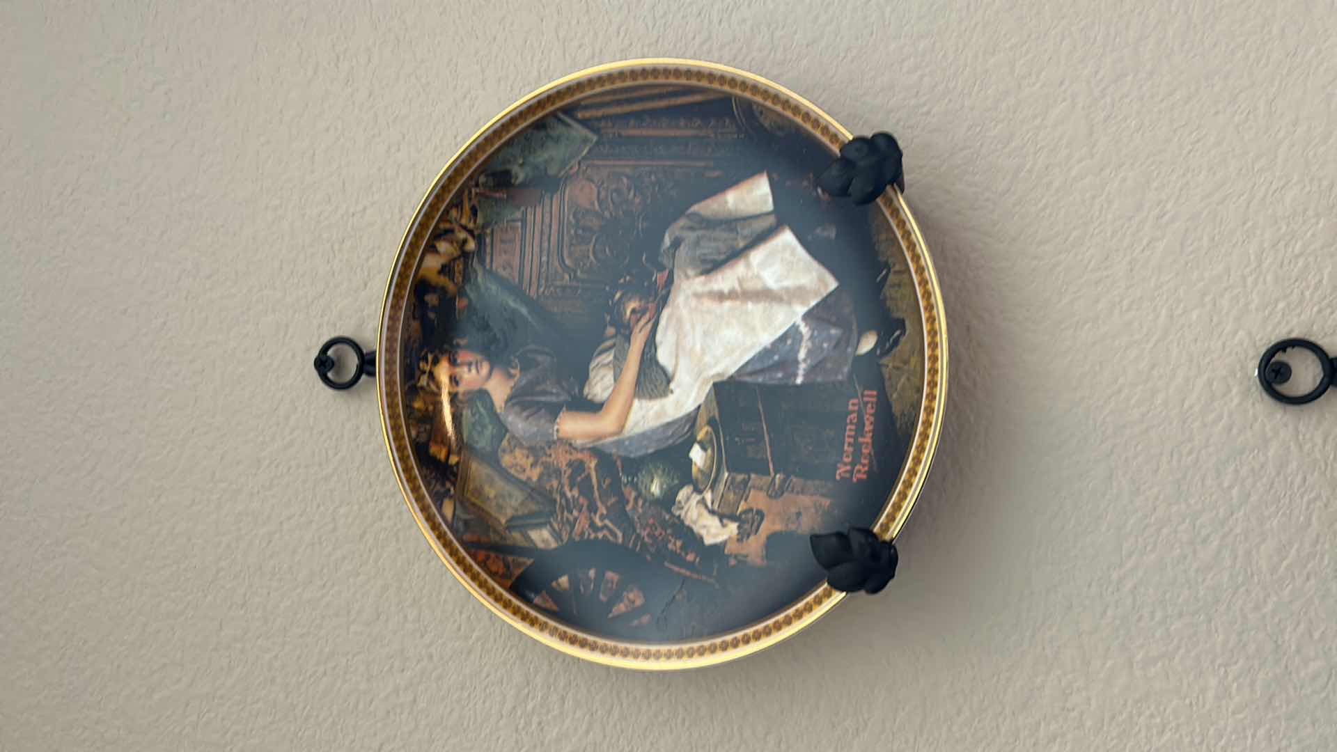 Photo 1 of 3- VINTAGE COLLECTABLE WALL PLATES FEATURING NORMAN ROCKWELL W 8"