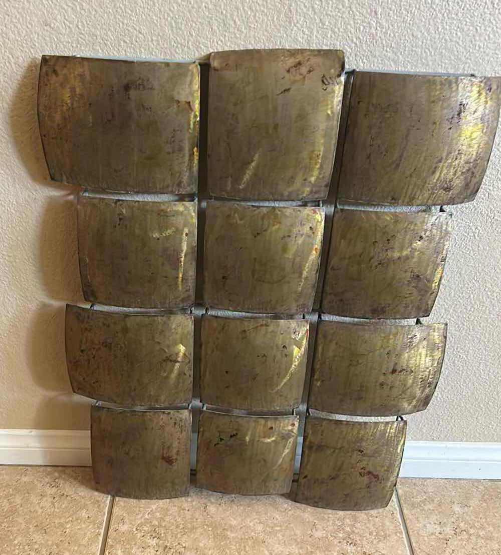 Photo 1 of METAL WALL ART GRID SCULPTURE 24" X 30"