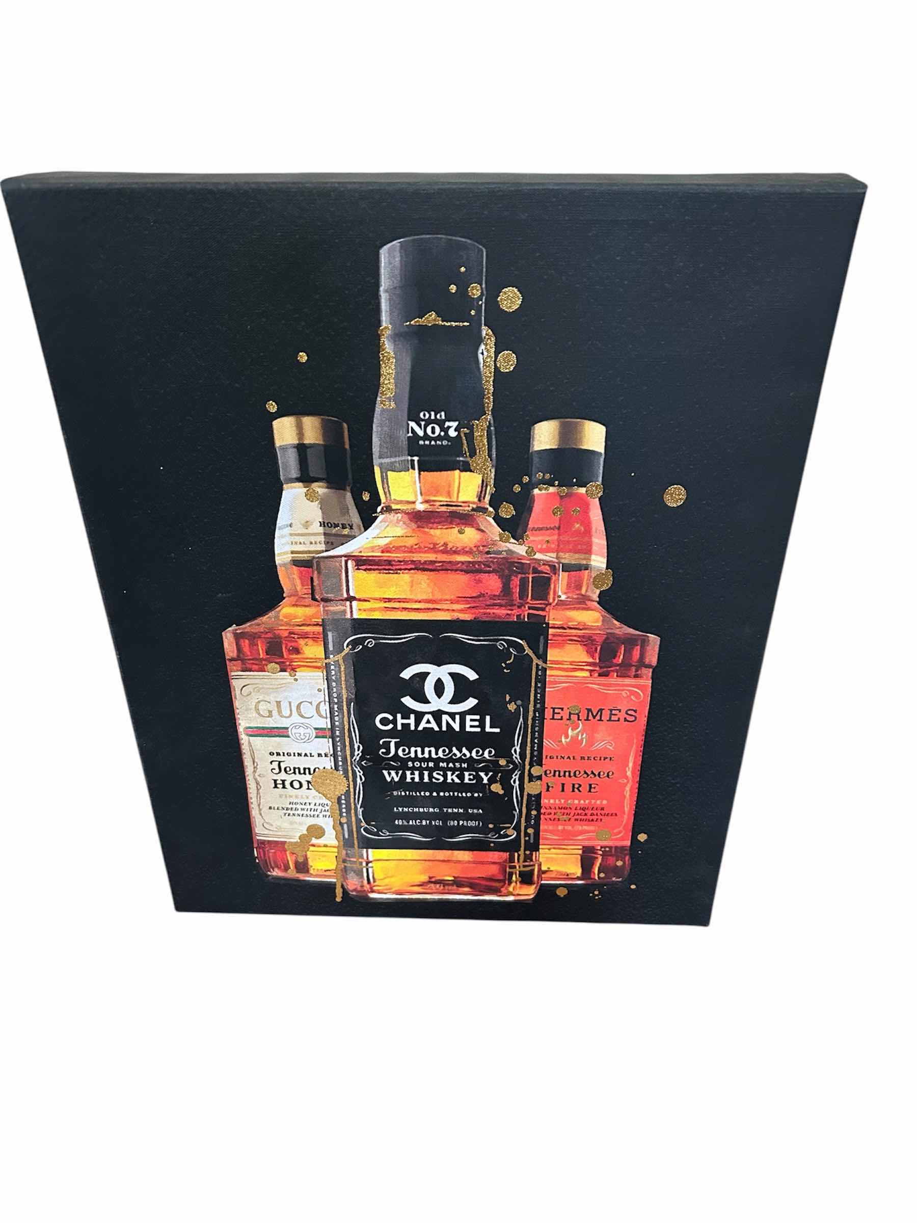 Photo 1 of FASHION WHISKEY NOIR CANVAS WALL ART 16" X 21"