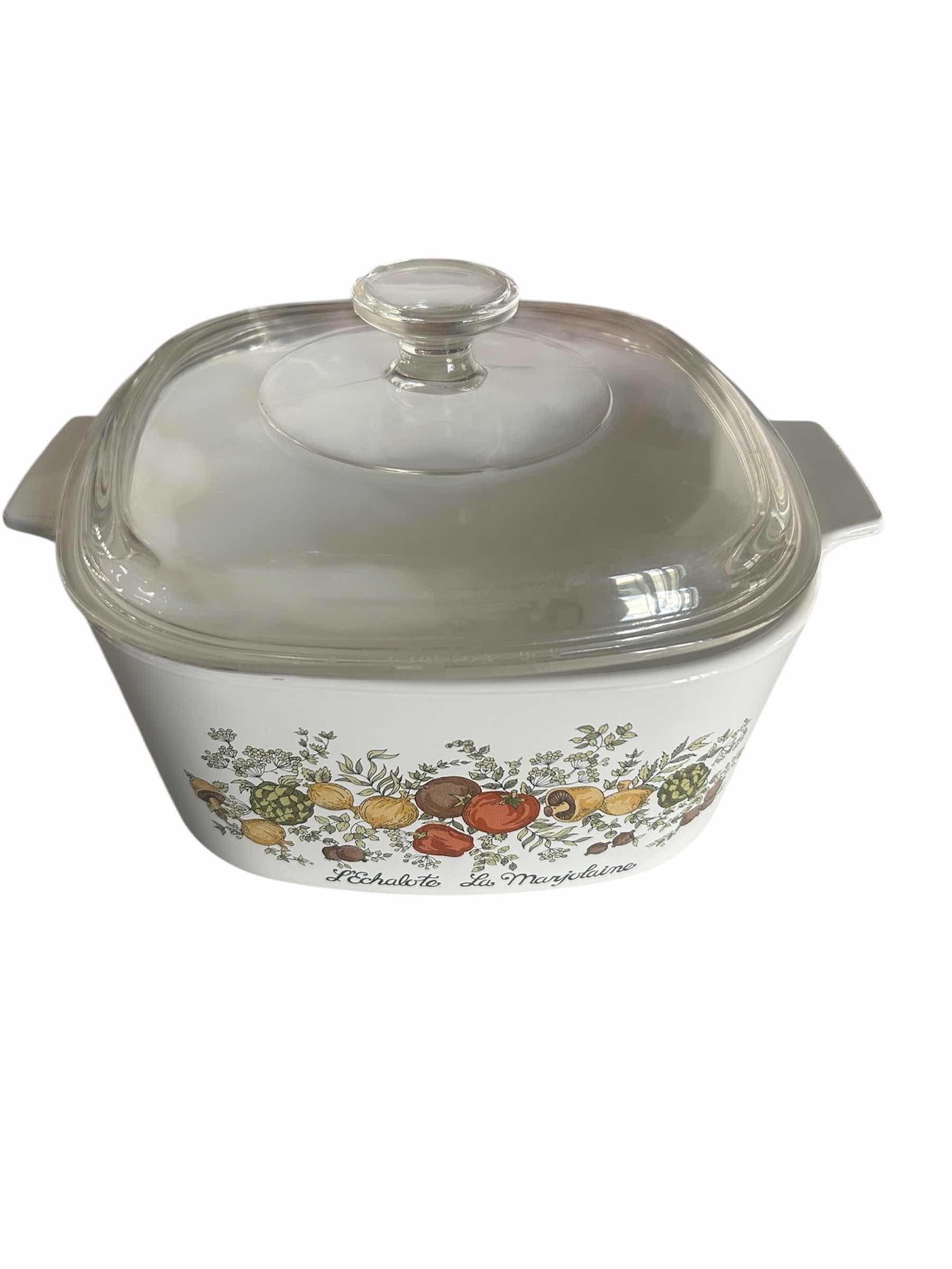 Photo 1 of VINTAGE CORNINGWARE 3 QT CASSEROLE DISH "SPICE OF LIFE" SPECIFICALLY LECHALOTE LA MARJOLAIN