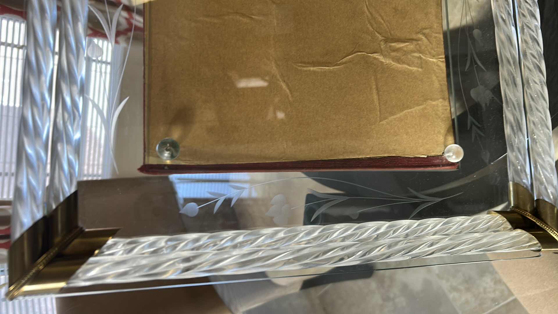 Photo 1 of ANTIQUE MURANO TWISTED GLASS PICTURE FRAME ITALIAN ART DECO 13" X 18" RETAIL