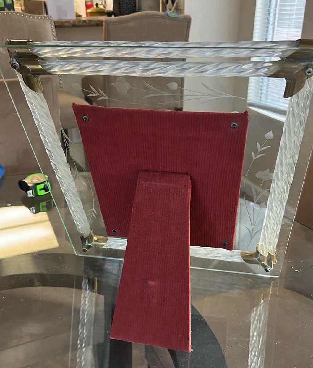 Photo 1 of ANTIQUE MURANO TWISTED GLASS PICTURE FRAME ITALIAN ART DECO 13" X 18" RETAIL