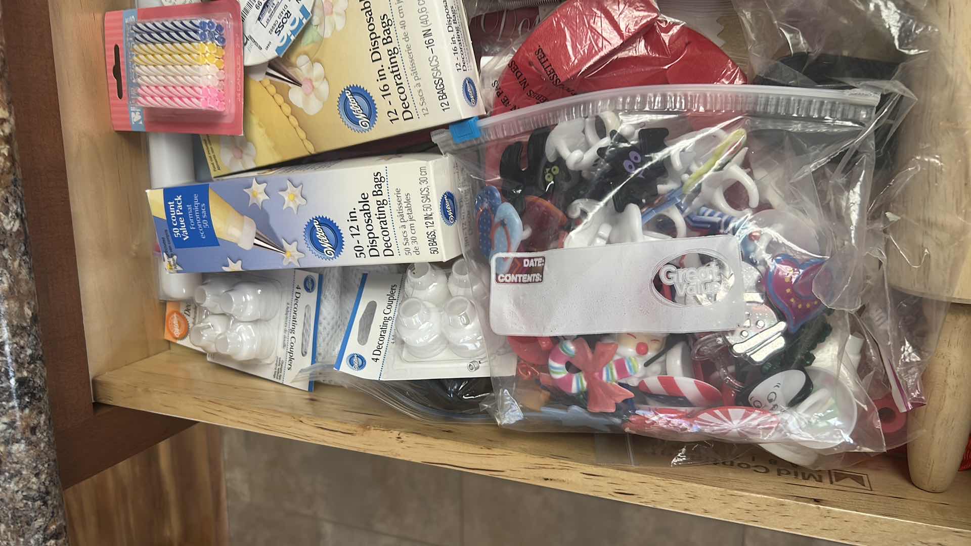 Photo 1 of CONTENTS OF DRAWER DECORATIVE BAKING ITEMS