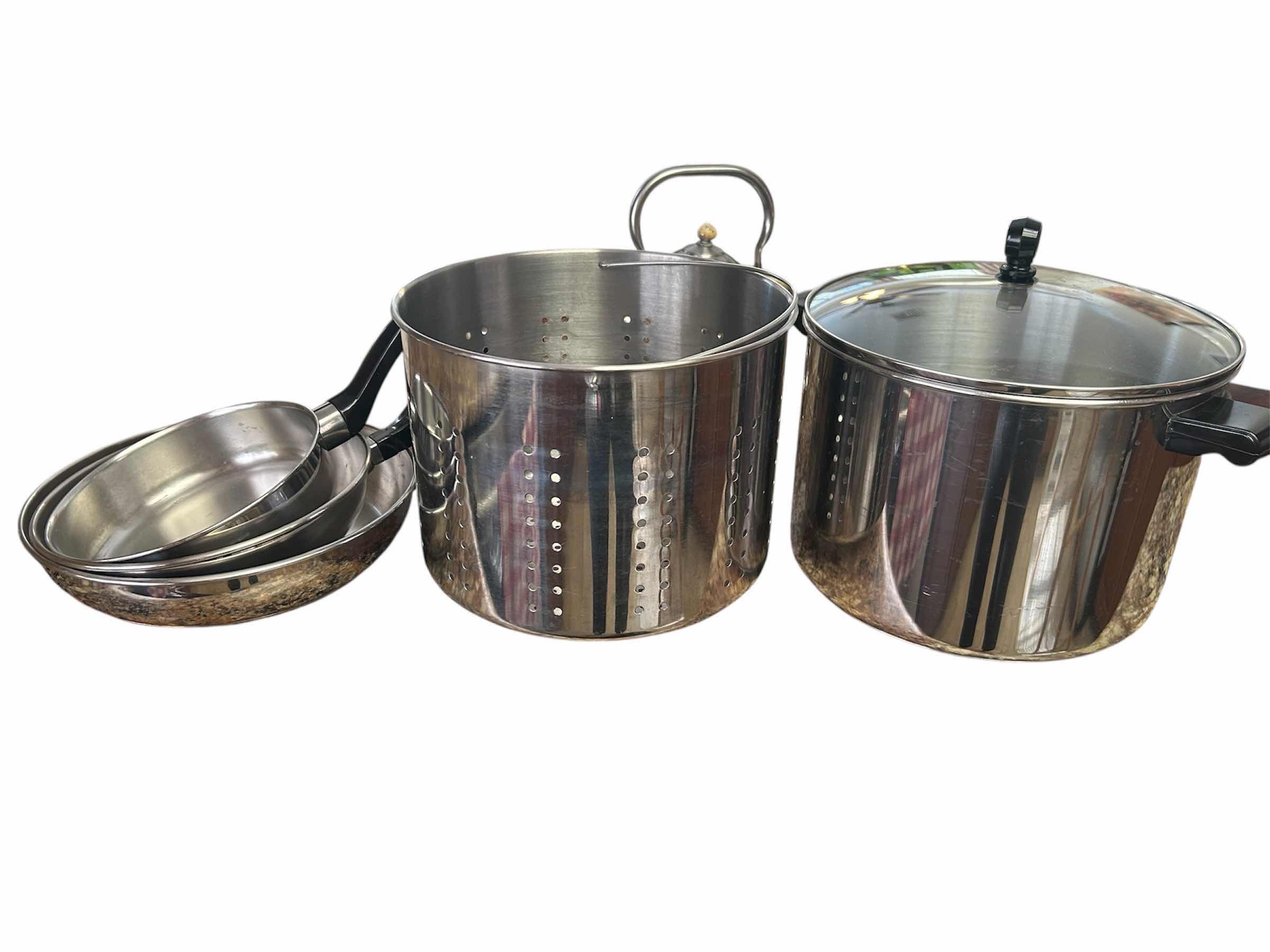 Photo 1 of 4- FABERWARE STAINLESS STEEL PANS STOCK POT