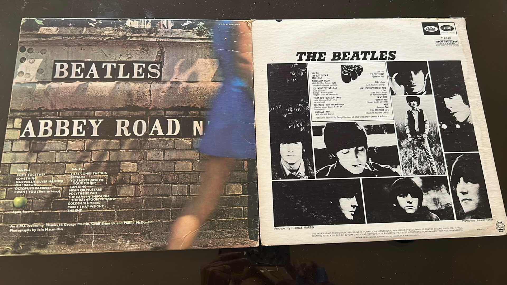 Photo 1 of 2- COLLECTABLE VINTAGE ALBUMS BY THE BEATLES RUBBER SOUL T 2442 AND ABBEY ROAD