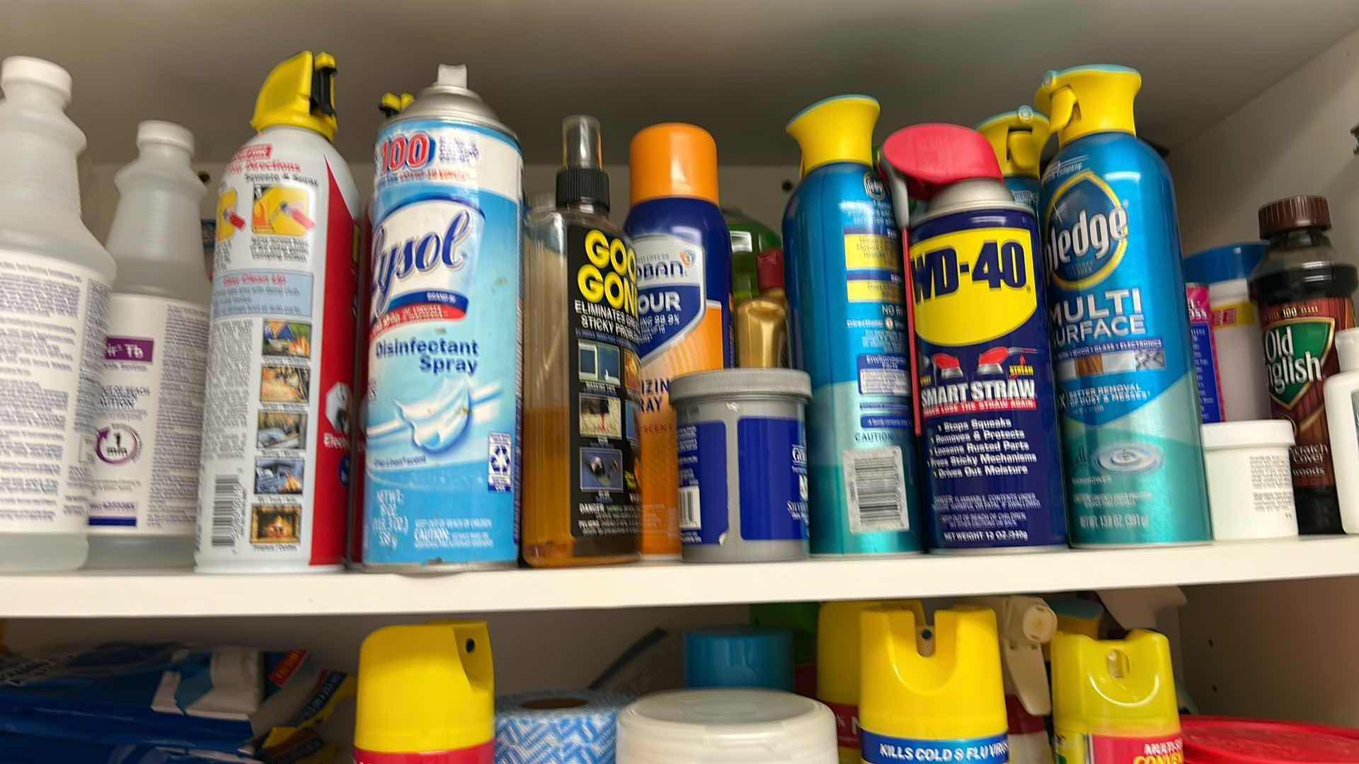 Photo 1 of CONTENTS OF CABINET CLEANING SUPPLIES