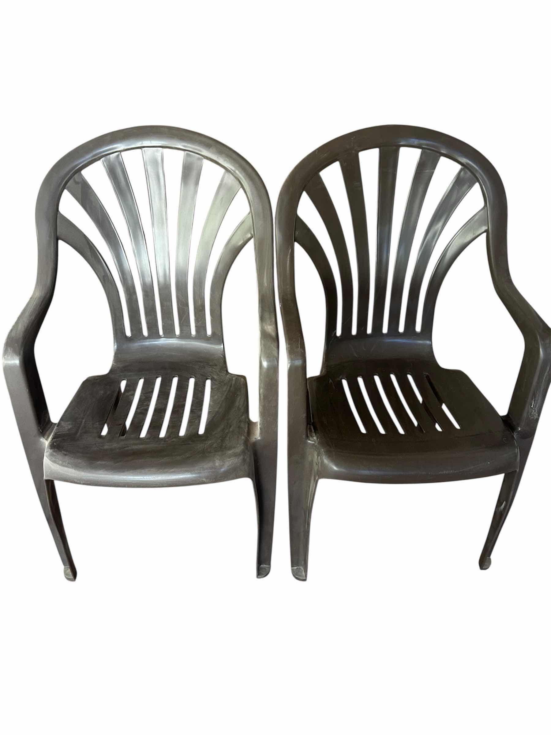 Photo 1 of 2 PLASTIC STACKABLE PATIO CHAIRS