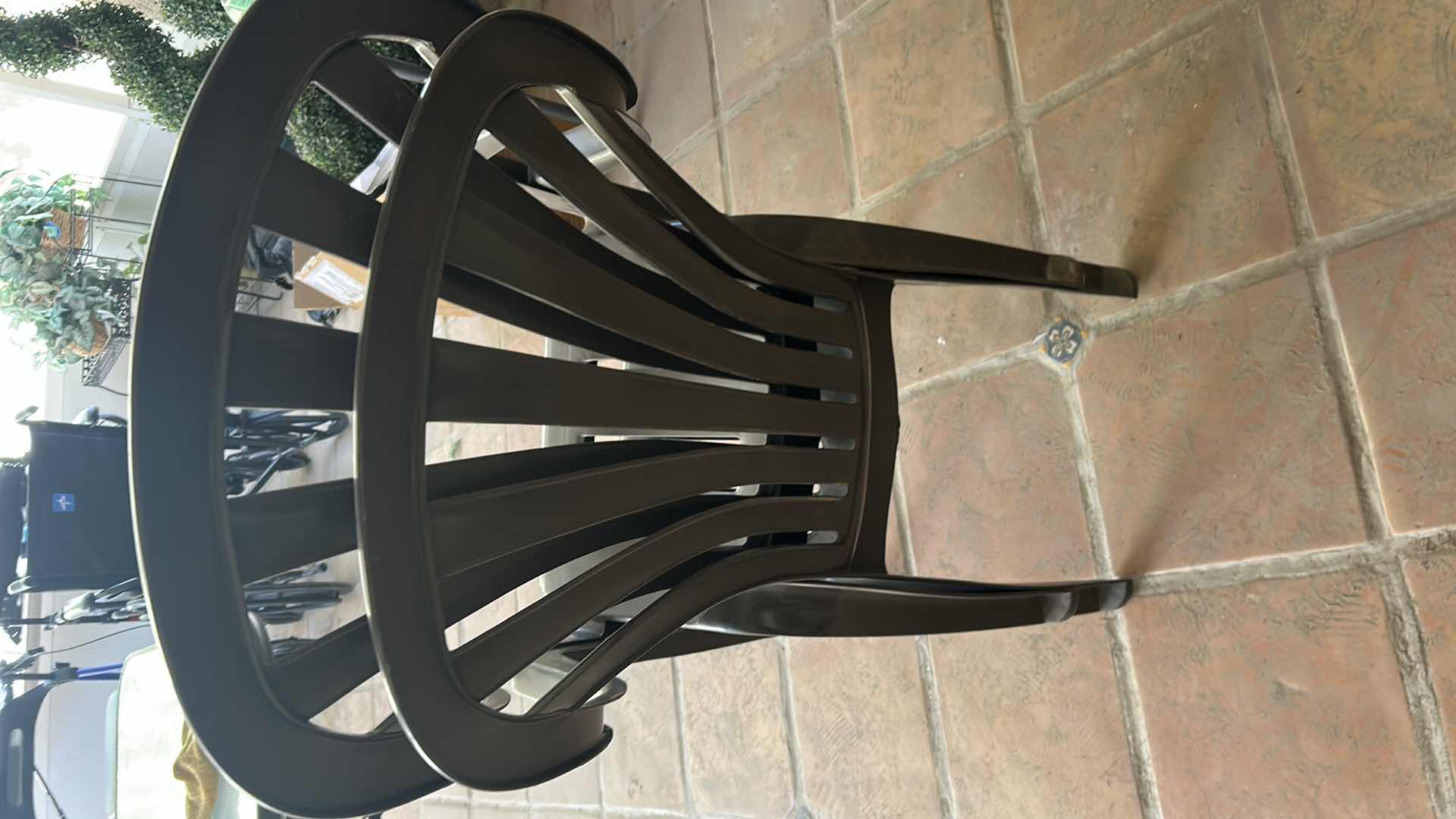 Photo 1 of 2 PLASTIC STACKABLE PATIO CHAIRS