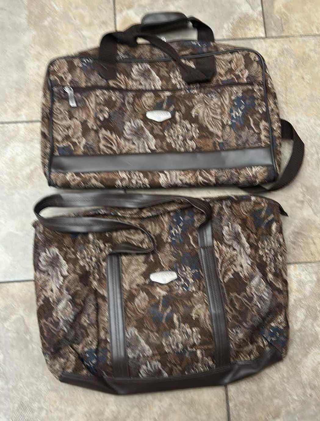 Photo 1 of 2-PROTOCOL BROWN FABRIC CARRY ON LUGGAGE