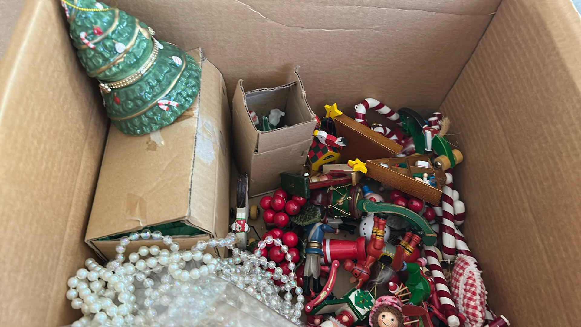 Photo 1 of CONTENTS OF BOX CHRISTMAS DECORATIONS