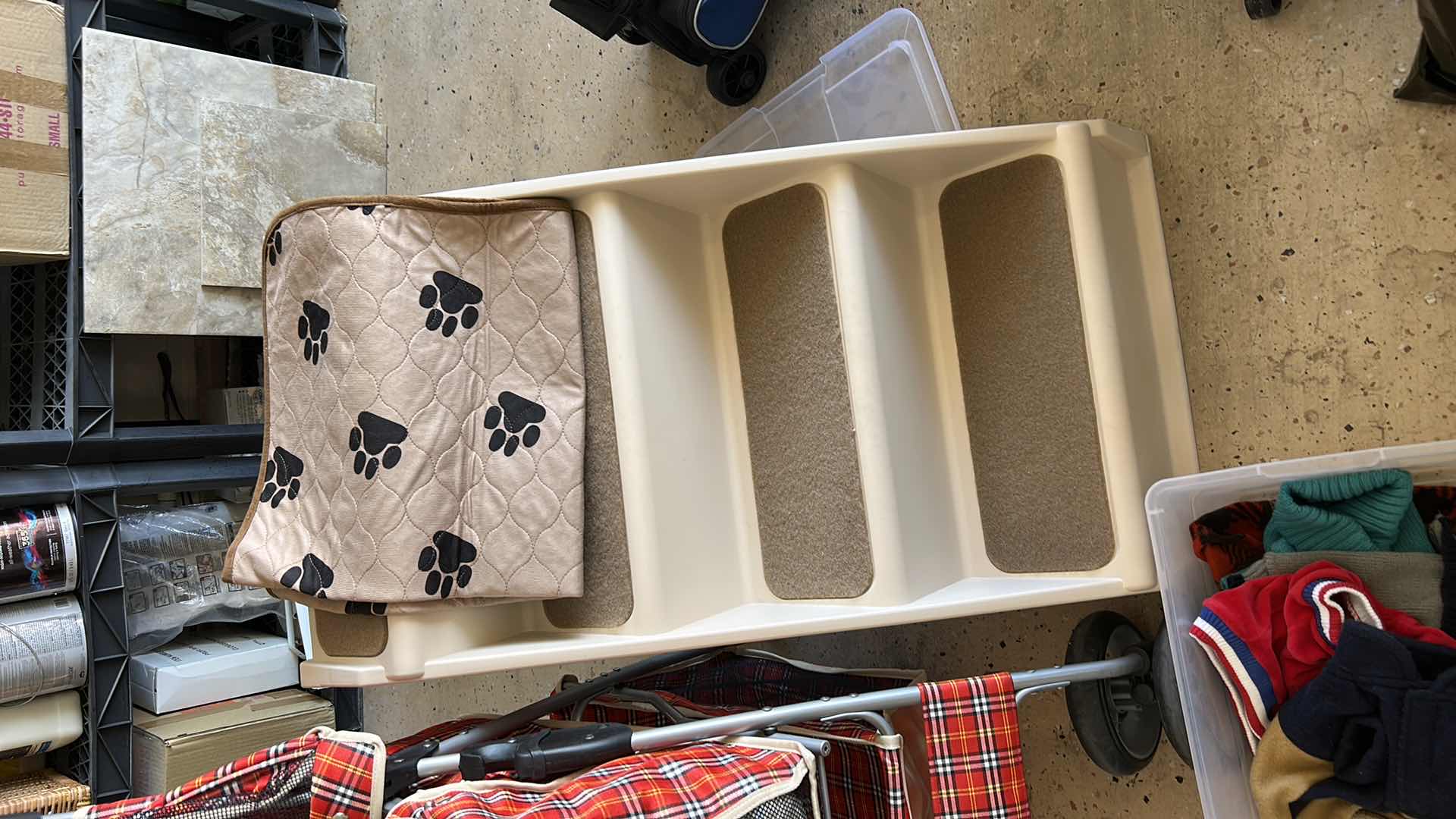 Photo 1 of DOG STROLLER, STAIRS, CLOTHING