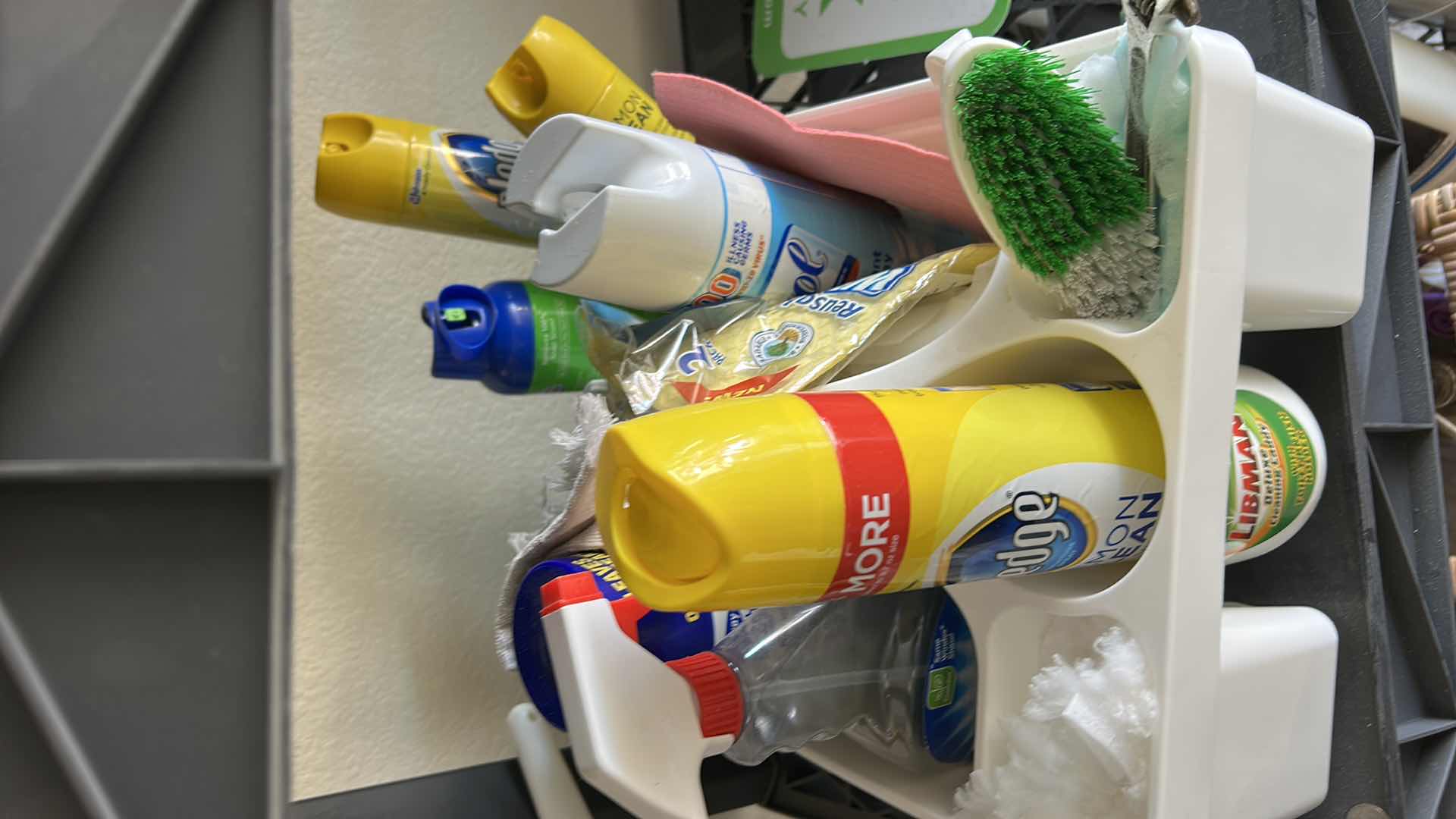 Photo 1 of CLEANING SUPPLIES AND CART