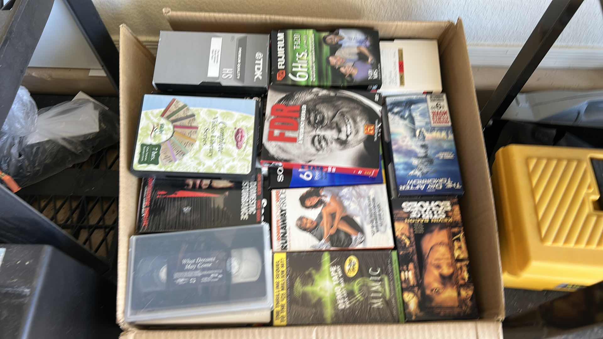 Photo 1 of LARGE HEAVY BOX OF VHS TAPES ( LOTS MORE THAN PHOTOGRAPHED IN BOX)