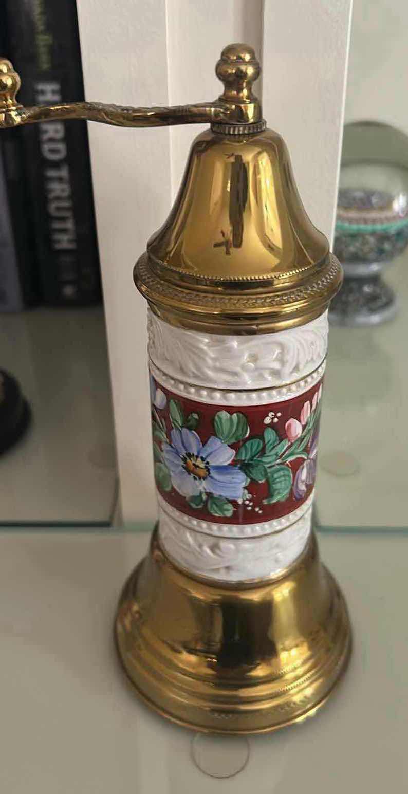 Photo 1 of CERAMIC PEPPER GRINDER FROM REUGE SWISS MUSIC BIX & 2 CANDLE STICKS