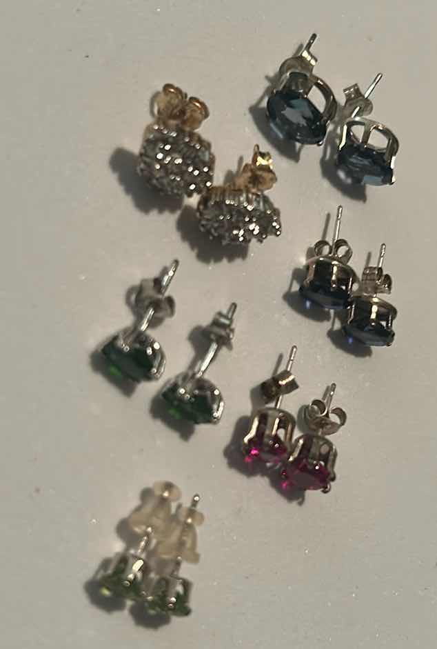 Photo 1 of 6- PAIRS OF JEWEL STUDS