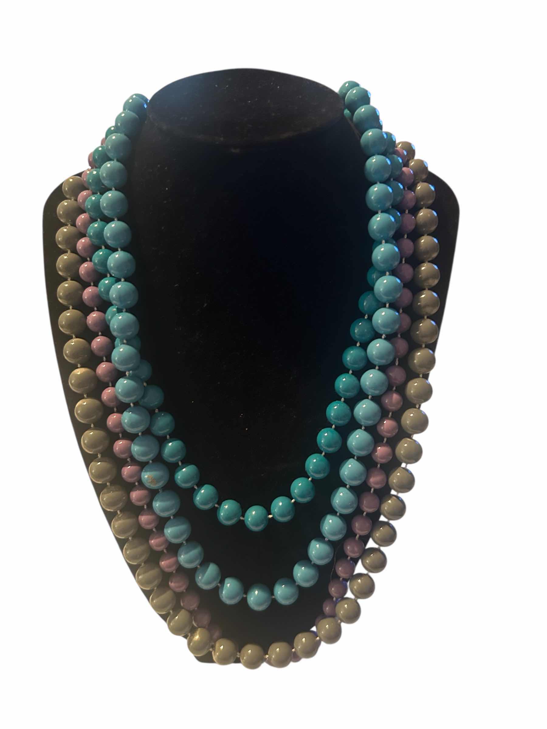 Photo 1 of 4- ACRYLIC BEADED NECKLACE