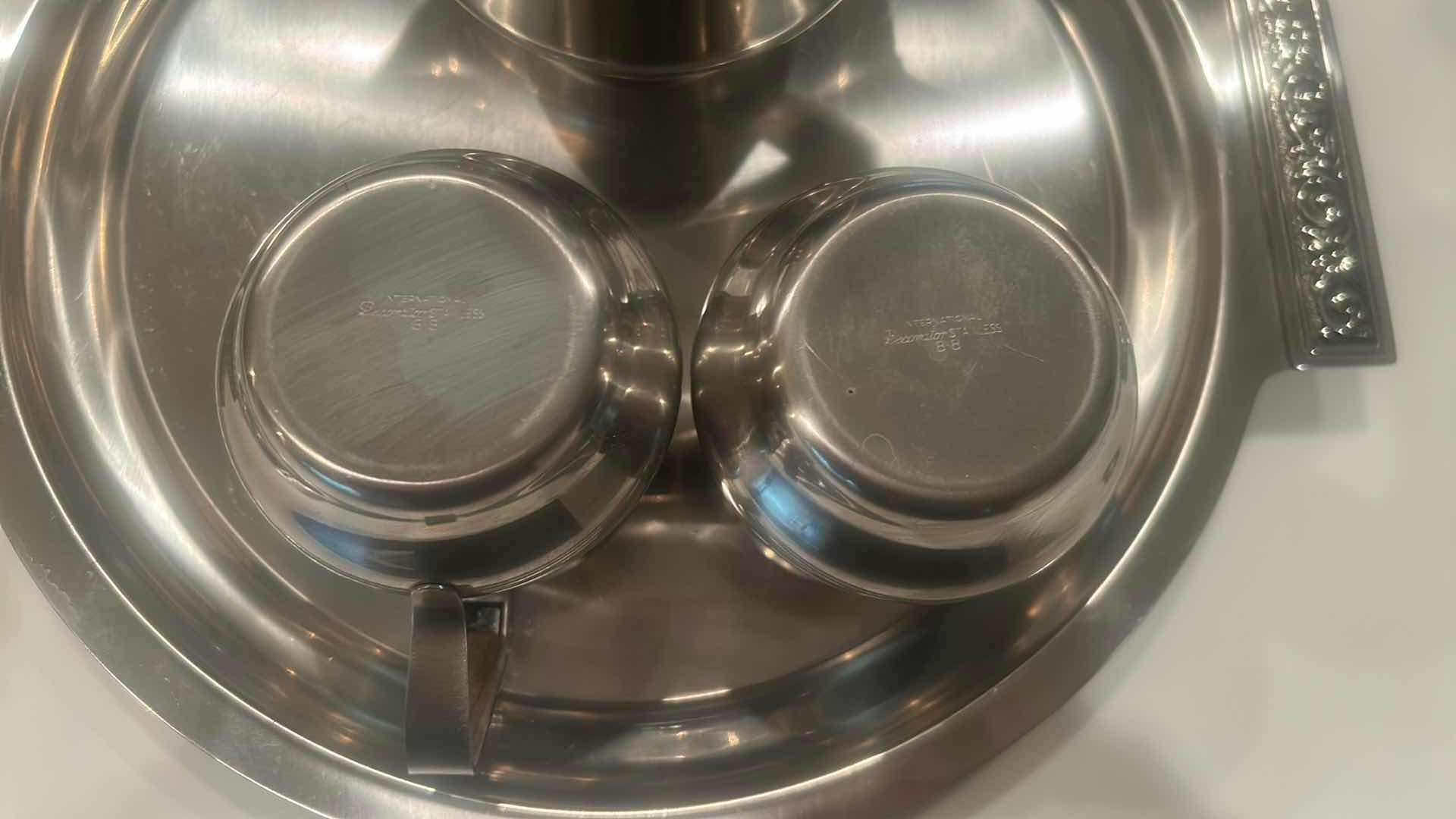 Photo 1 of VINTAGE 1970s INTERNATIONAL DECORATOR STAINLESS 4- PIECE COFFEE TEA SERVICE