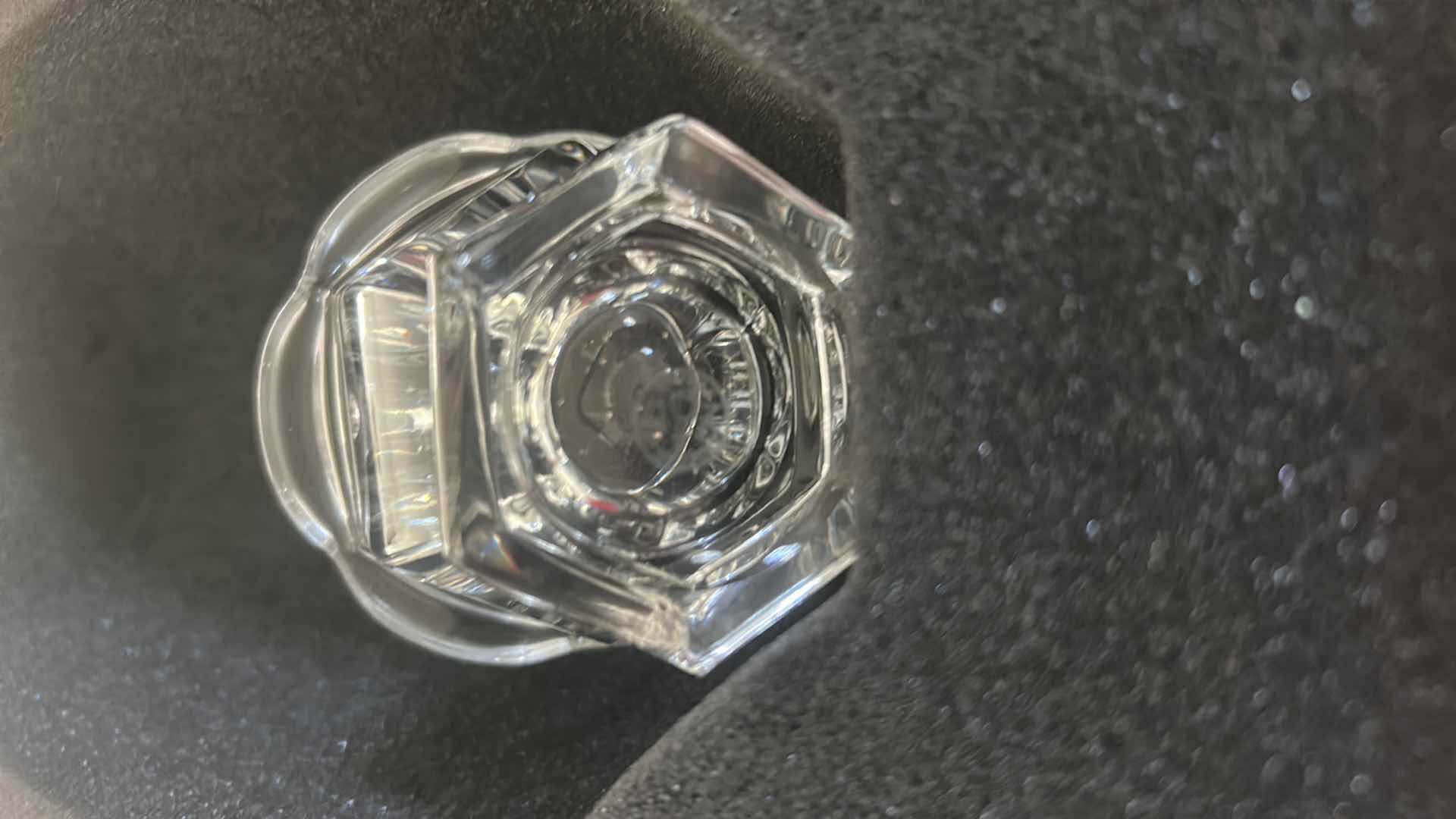 Photo 1 of BACCARAT HARCOURT MISSOURI CRYSTAL MUSTARD JAR W LIDDED JAR AND CRYSTAL SPOON H 5"