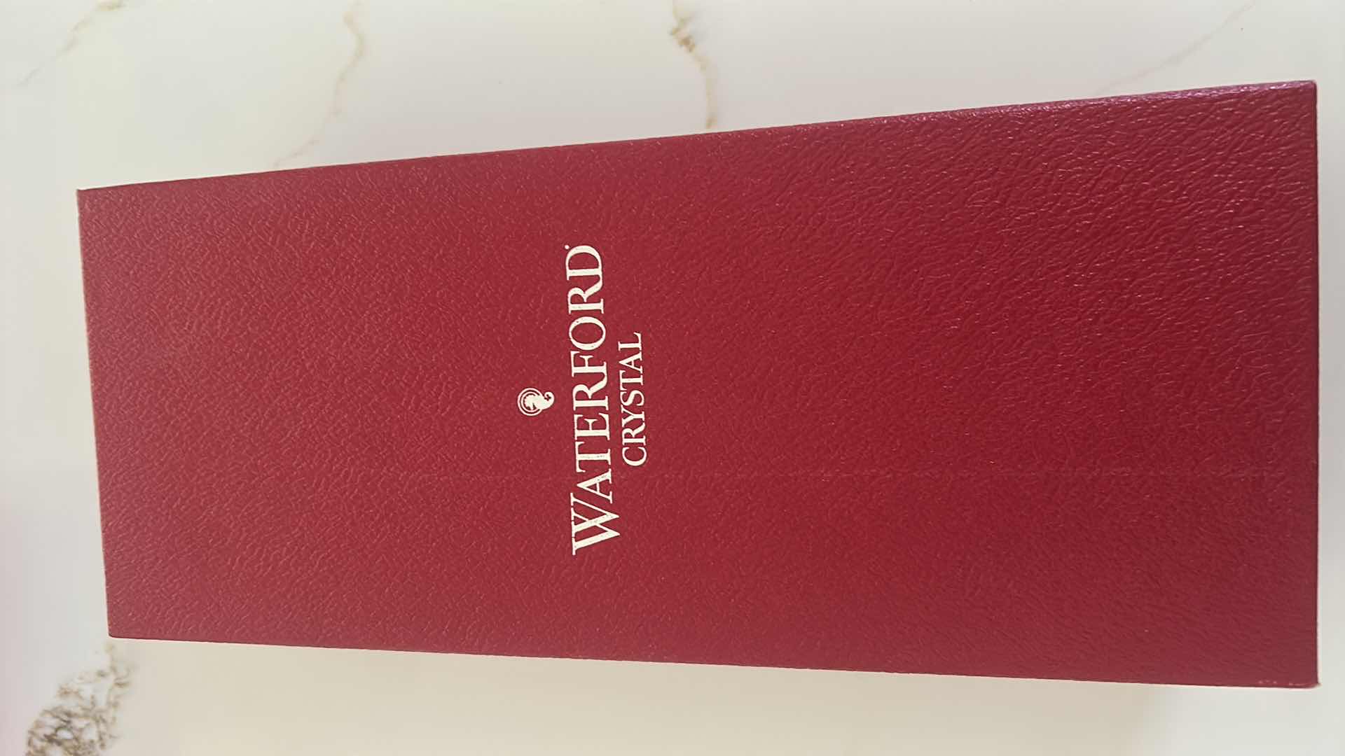 Photo 1 of VINTAGE WATERFORD CRYSTAL SPIRE TREE TOPPER INTRICATE DIAMOND CUT PATTERN H 10" IN ORIGINAL RED SATIN BOX