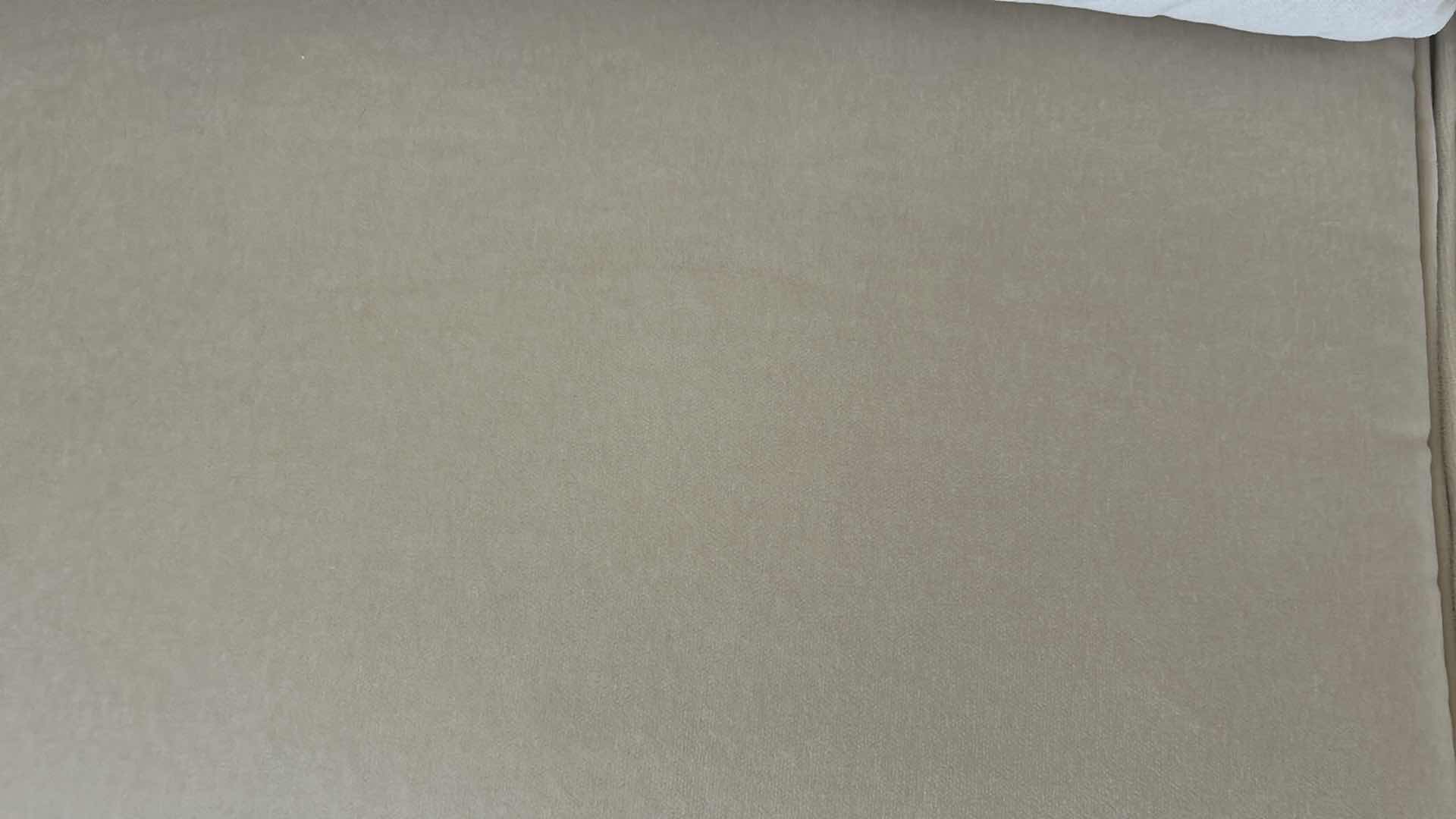 Photo 1 of VINTAGE CANED RATTAN SETTEE W SOFT FABRIC CUSHIONS FROM MCGUIRE SAN FRANCISCO 63" X 25"