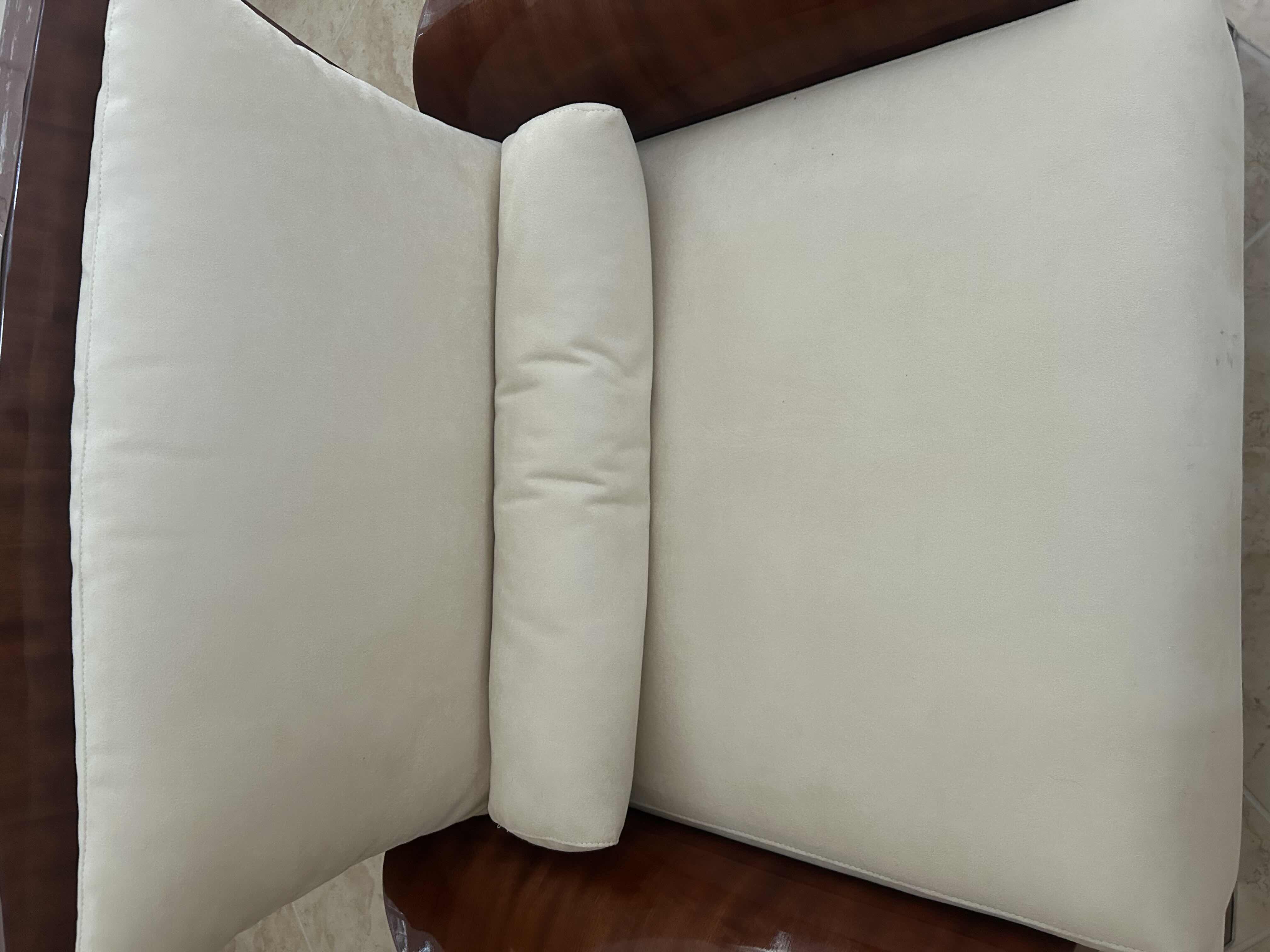 Photo 1 of SUPER ROY MODULAR ROSEWOOD CURVED ARM LOUNGE W SUEDE FABRIC CUSHIONS