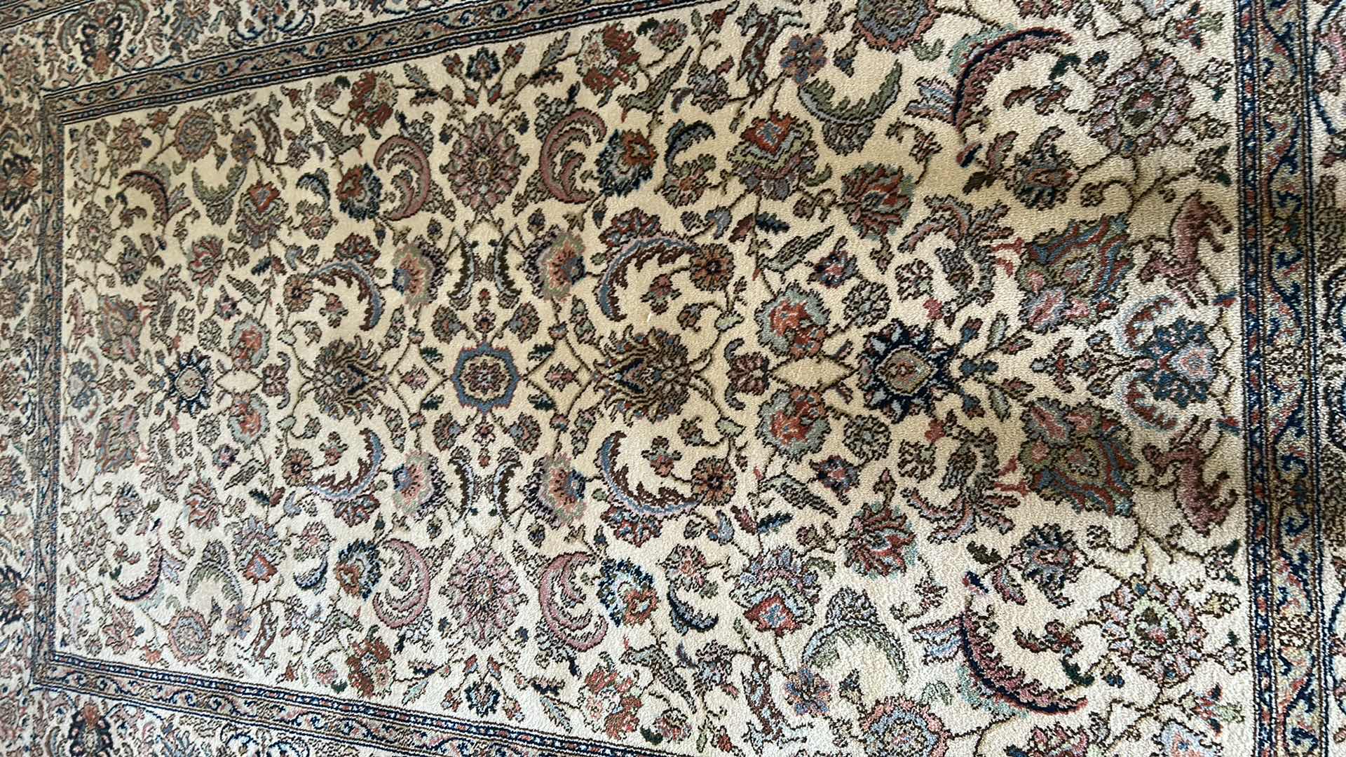 Photo 1 of VINTAGE KARASTAN TABRIZ STYLE WOOL RUG W FRINGE DESIGN #738 6FT X 9 FT